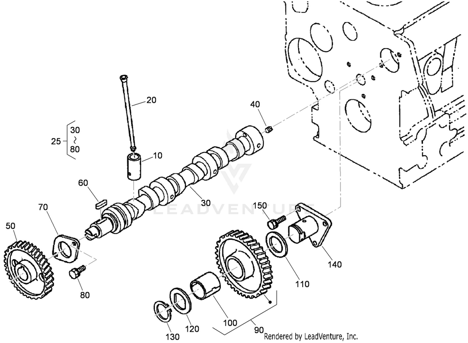 Camshaft and Idle Gear Shaft Assembly