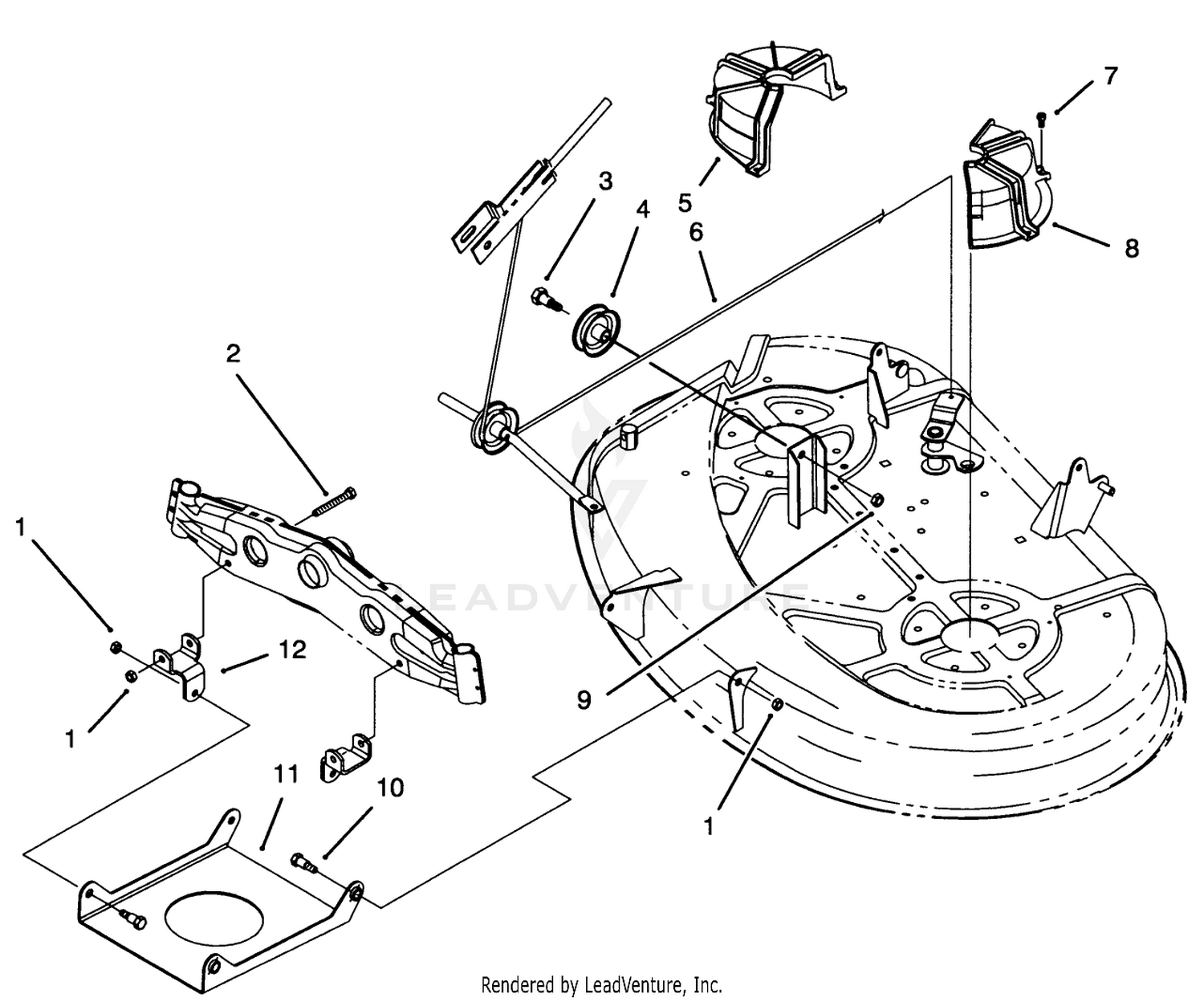 Cable  Cover Assembly (38" Cutting Unit)