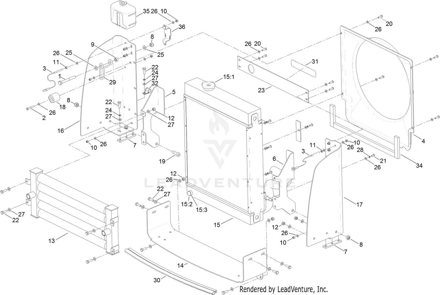 Radiator and Shroud Assembly