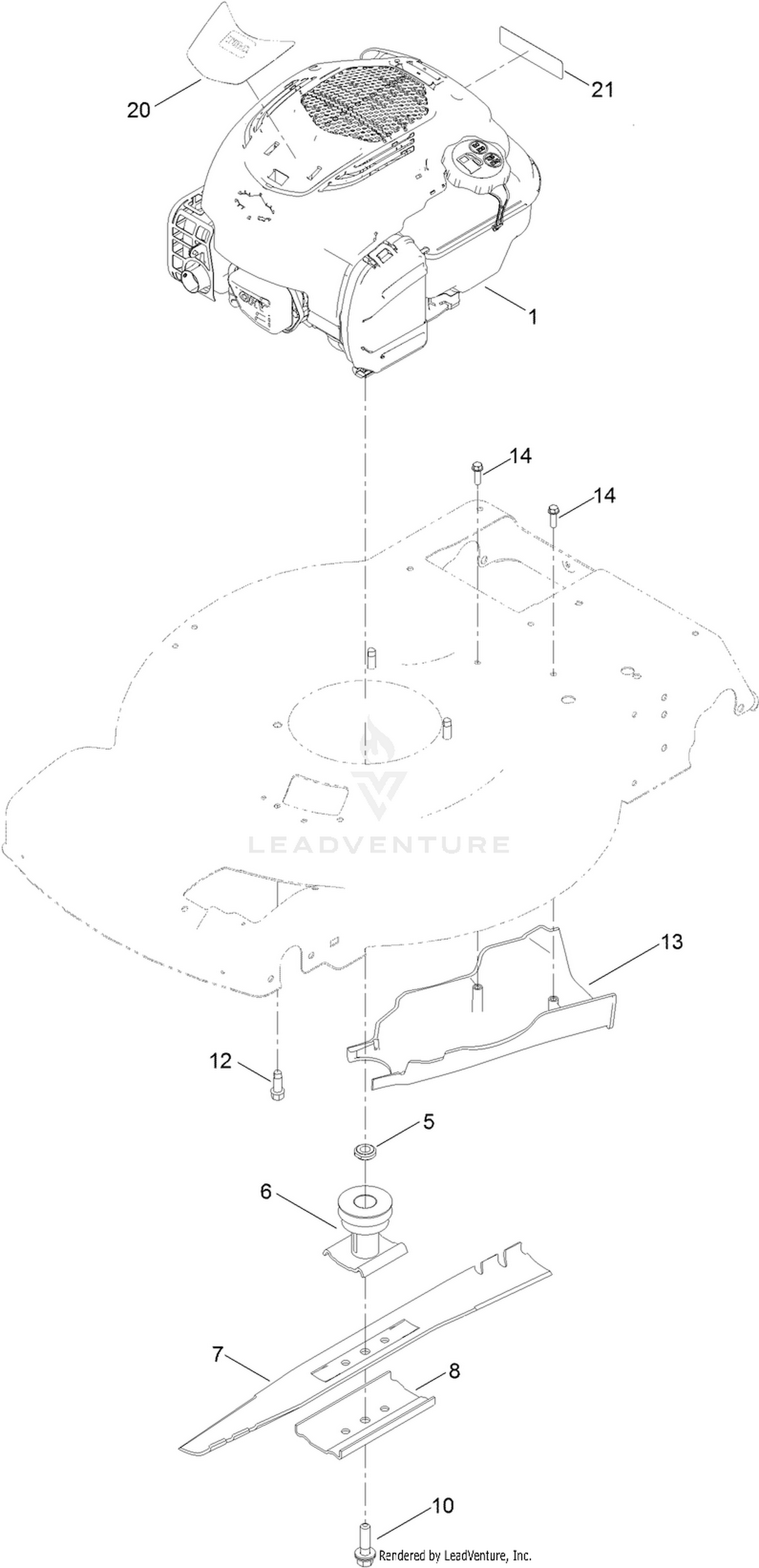 Engine and Blade Assembly