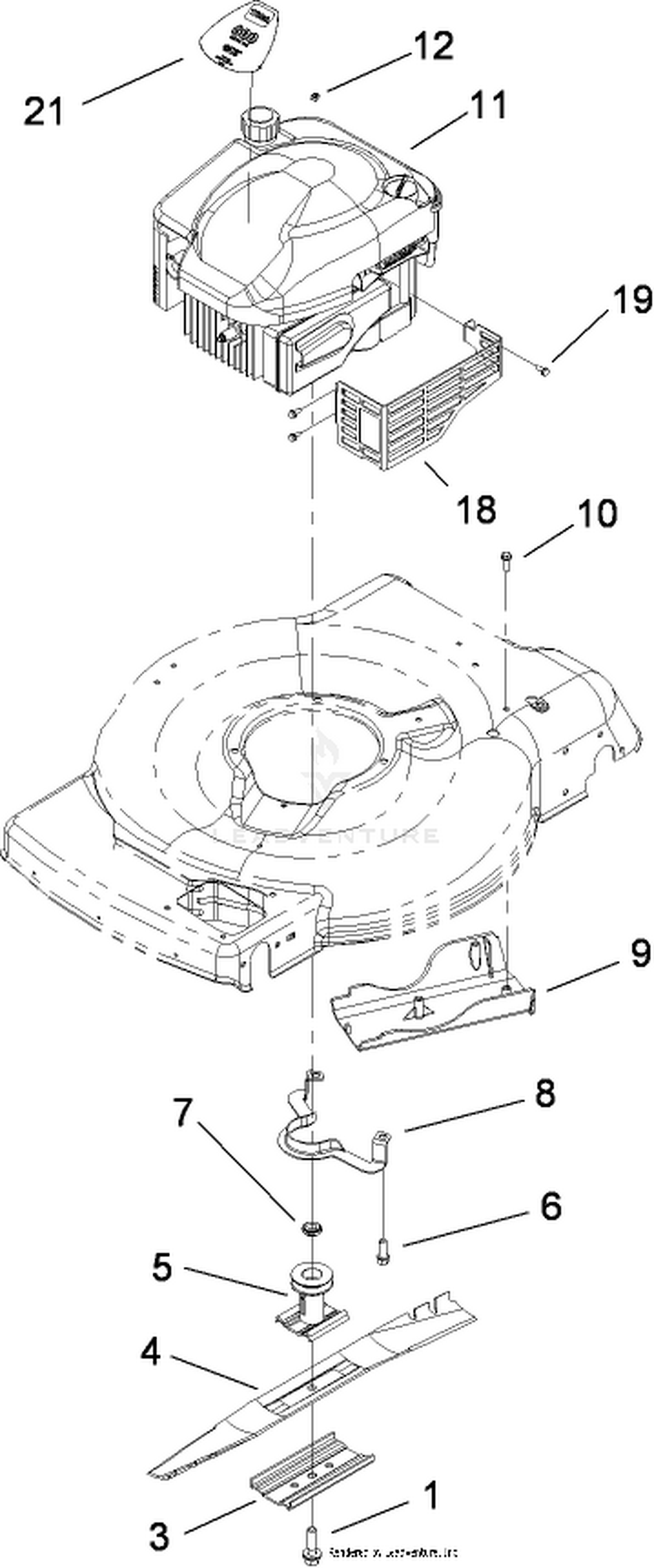 Engine and Blade Assembly