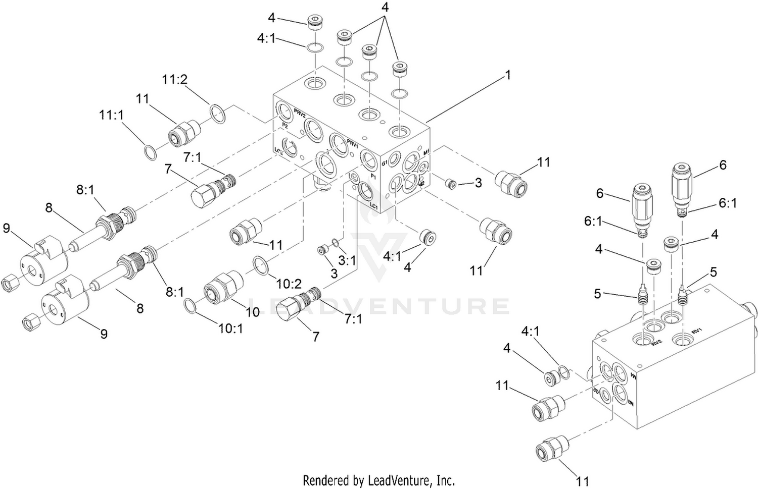 Deck Control Manifold Assembly No. 114-0359