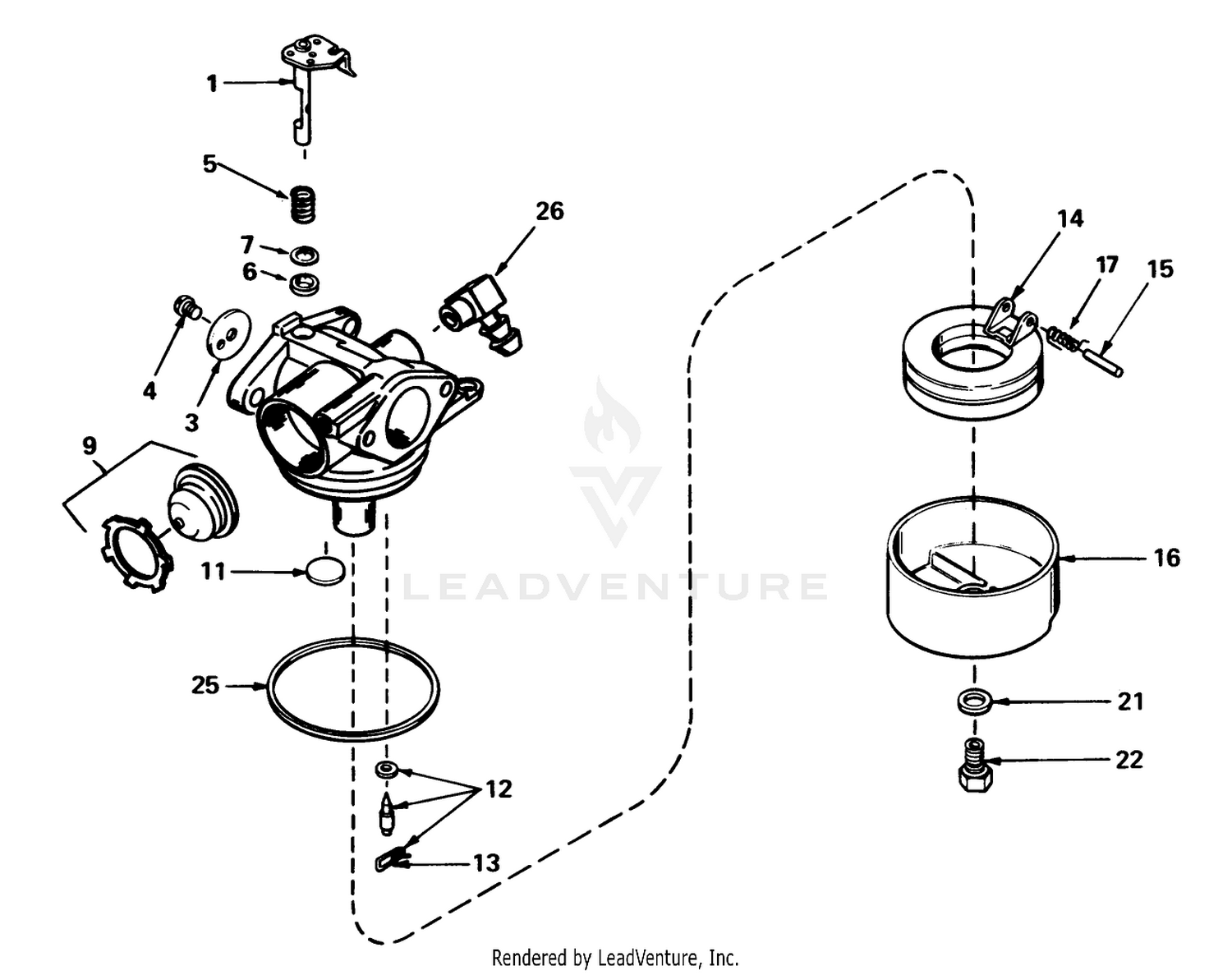 Carburetor Tecumseh No. 632521