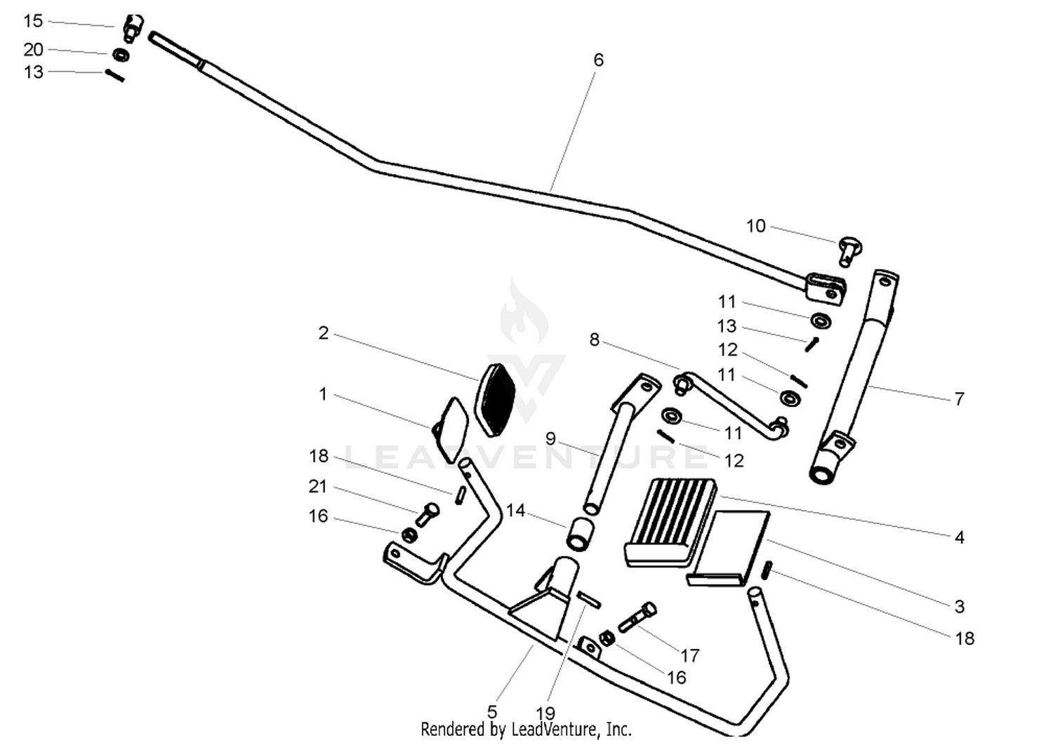 Operation Travel Pedal Assembly