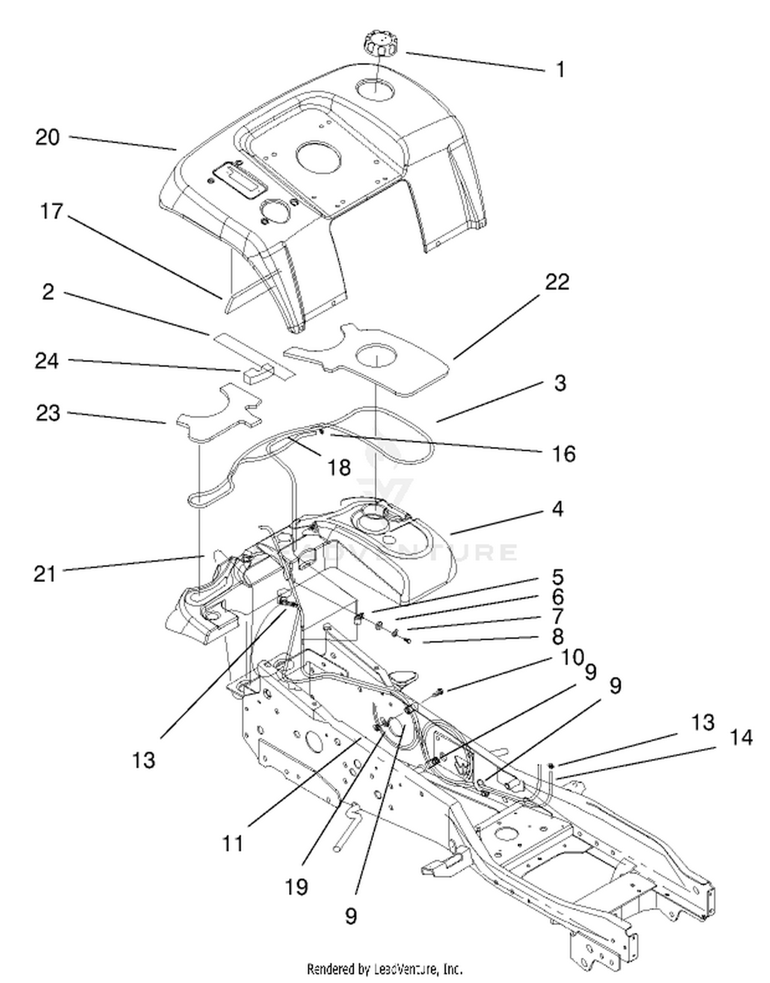 Fender  Fuel System Assembly