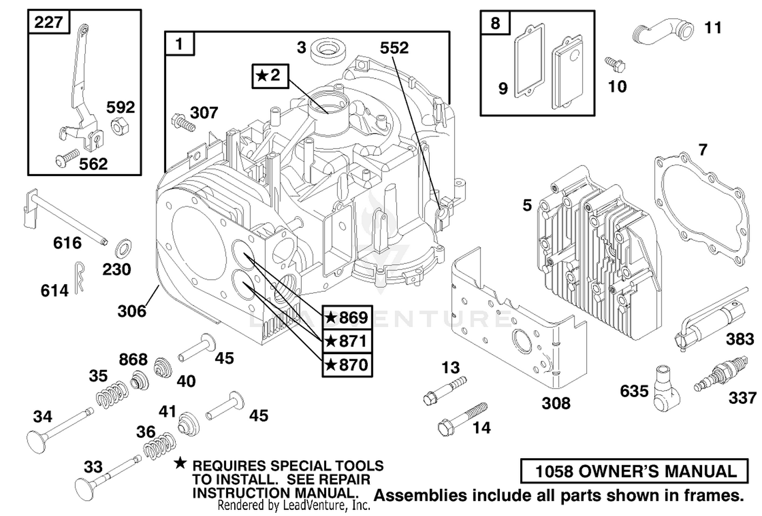 Engine Briggs  Stratton Model 195707-0421-E1