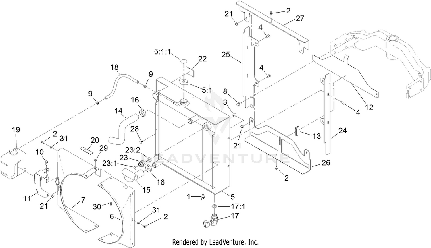 Radiator and Oil Cooler Assembly