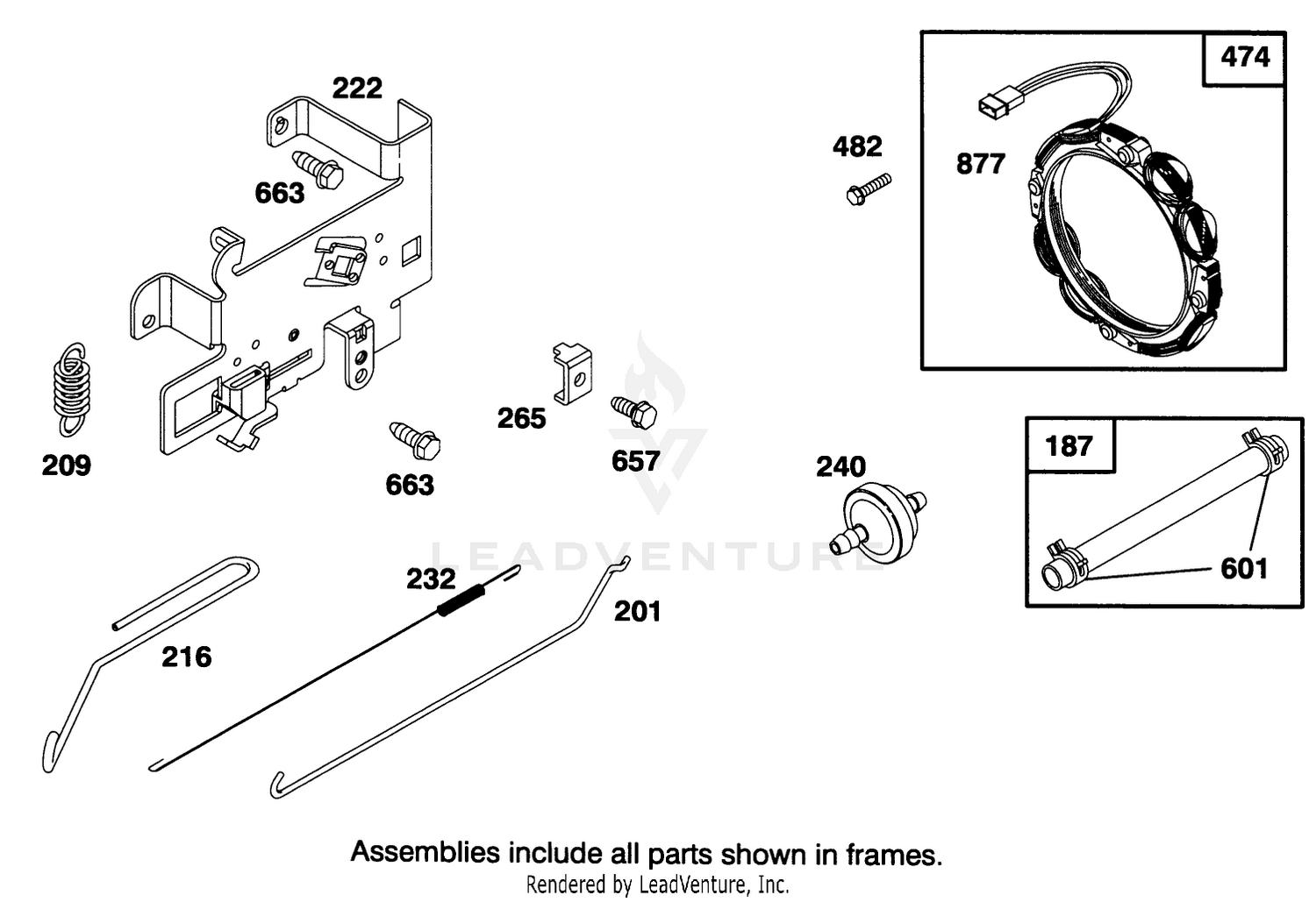Engine Briggs  Stratton Model 283707-0156-01 5