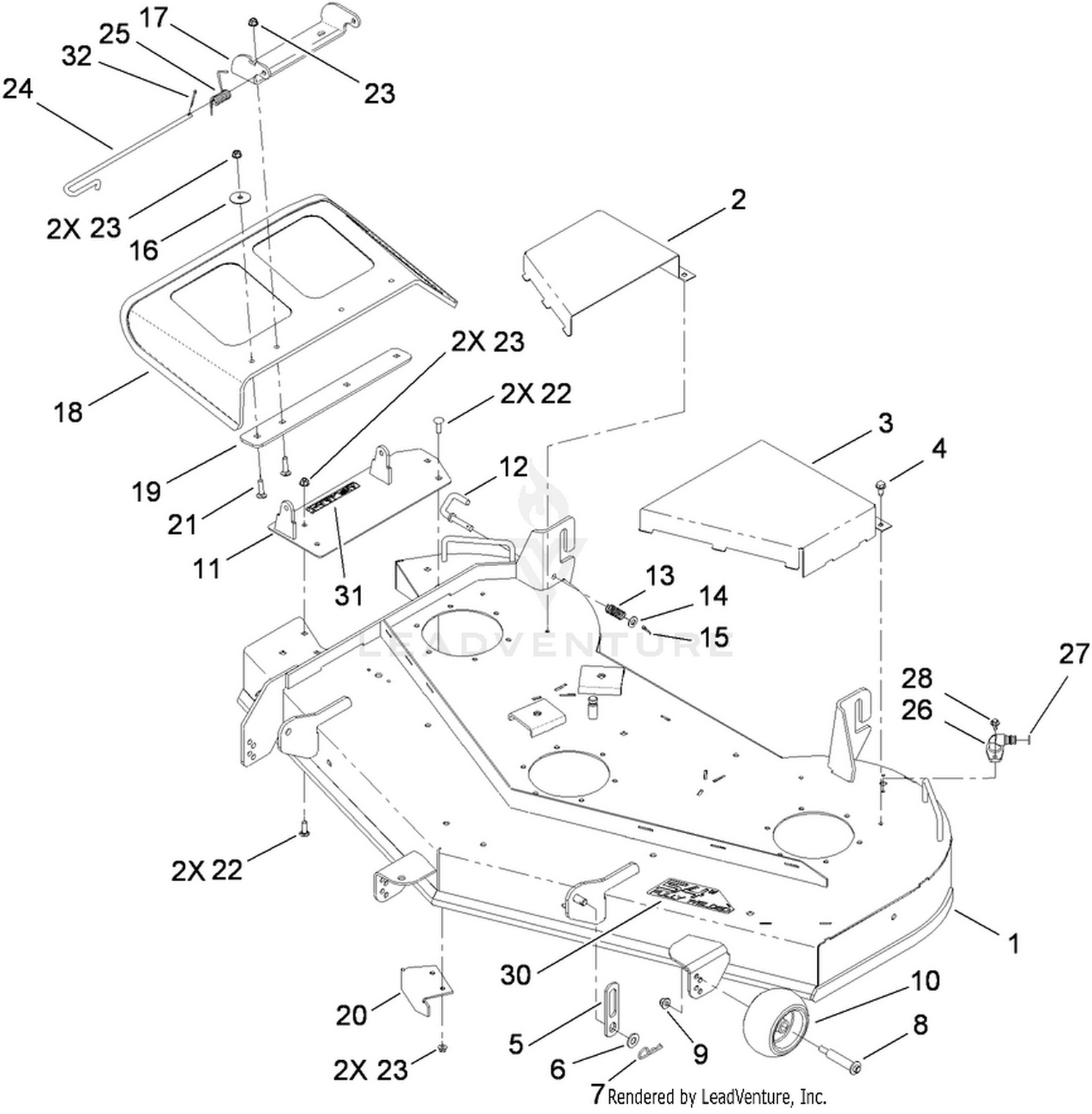 54 Inch Deck Assembly