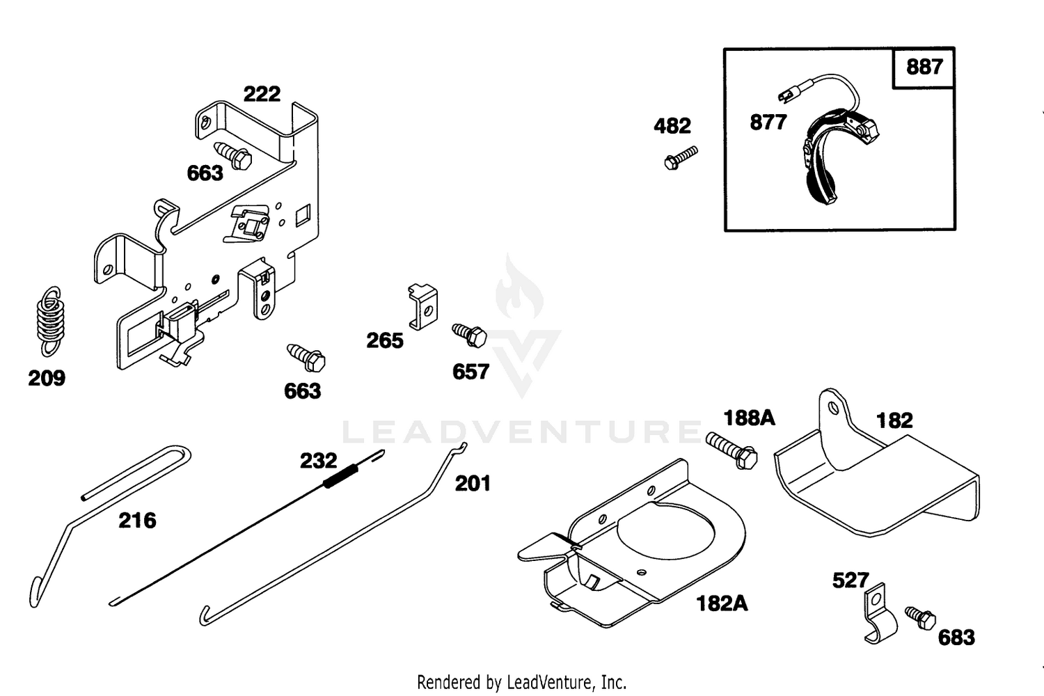 Engine Briggs  Stratton Model 283707-0160-01 5