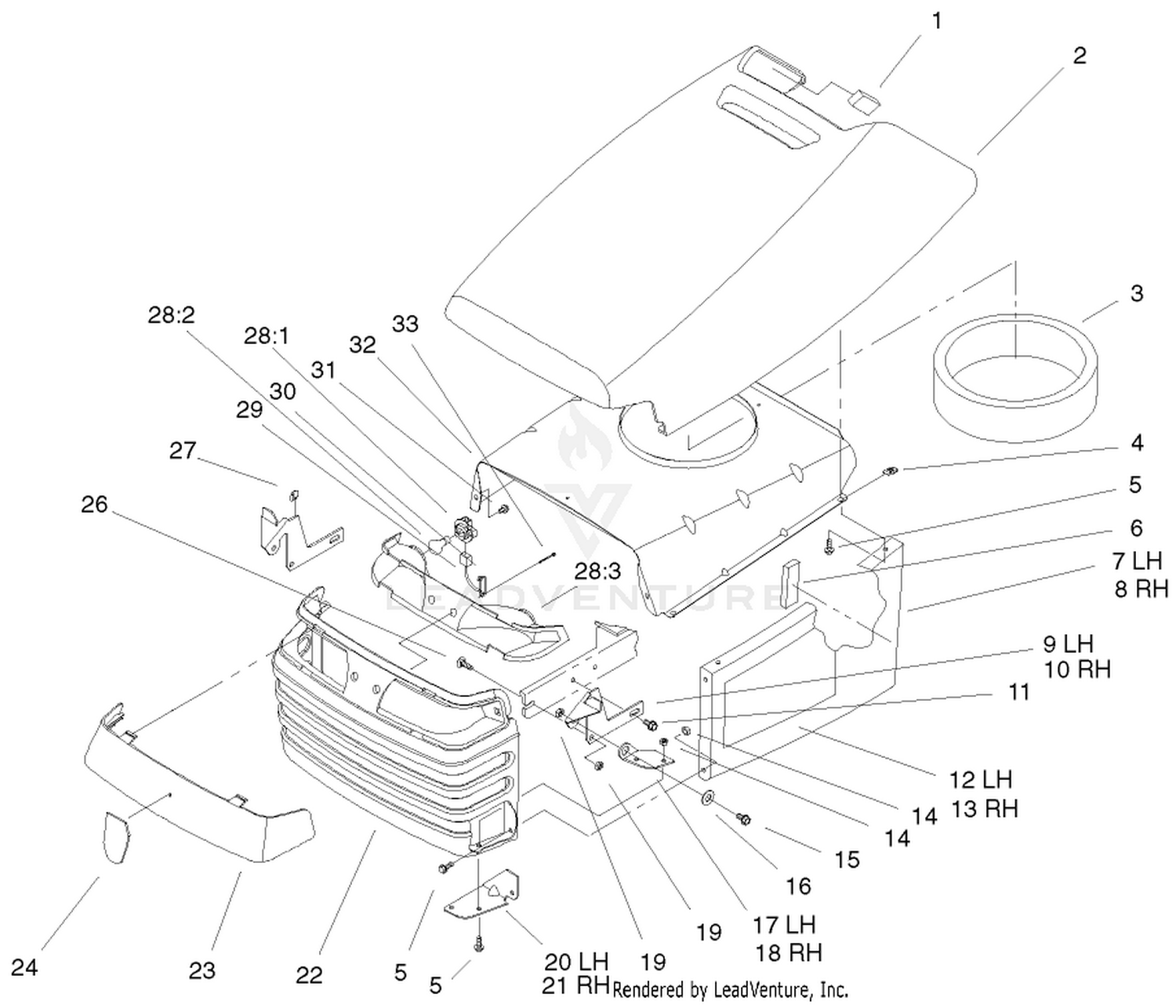 Hood  Grill Assembly