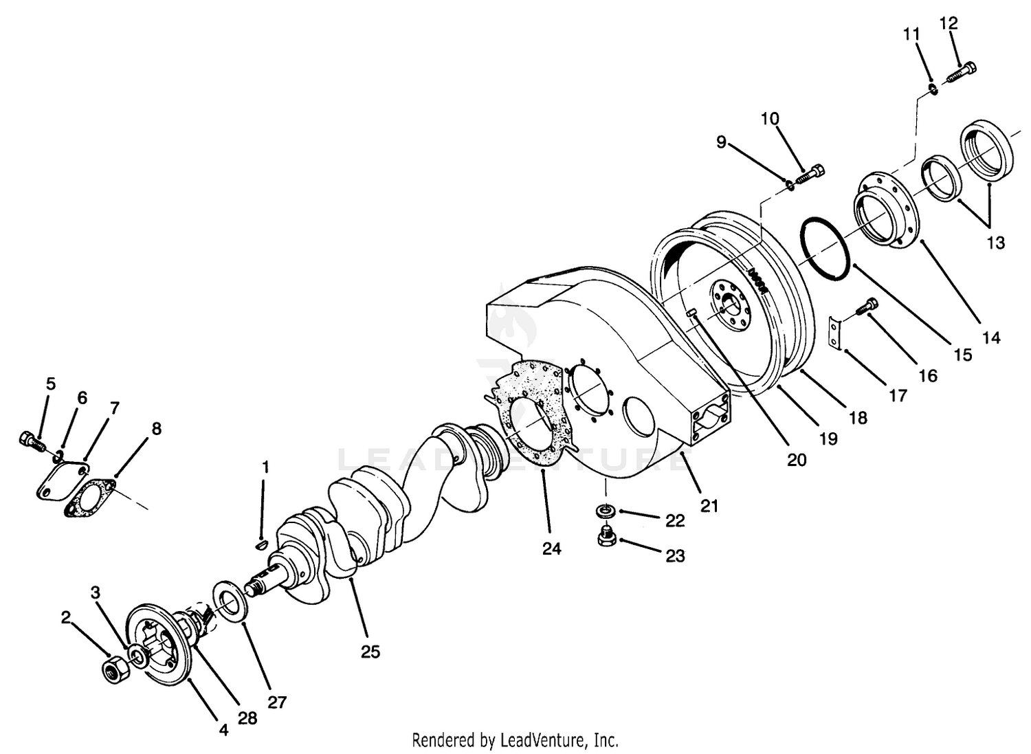Crankshaft  Flywheel Housing Components