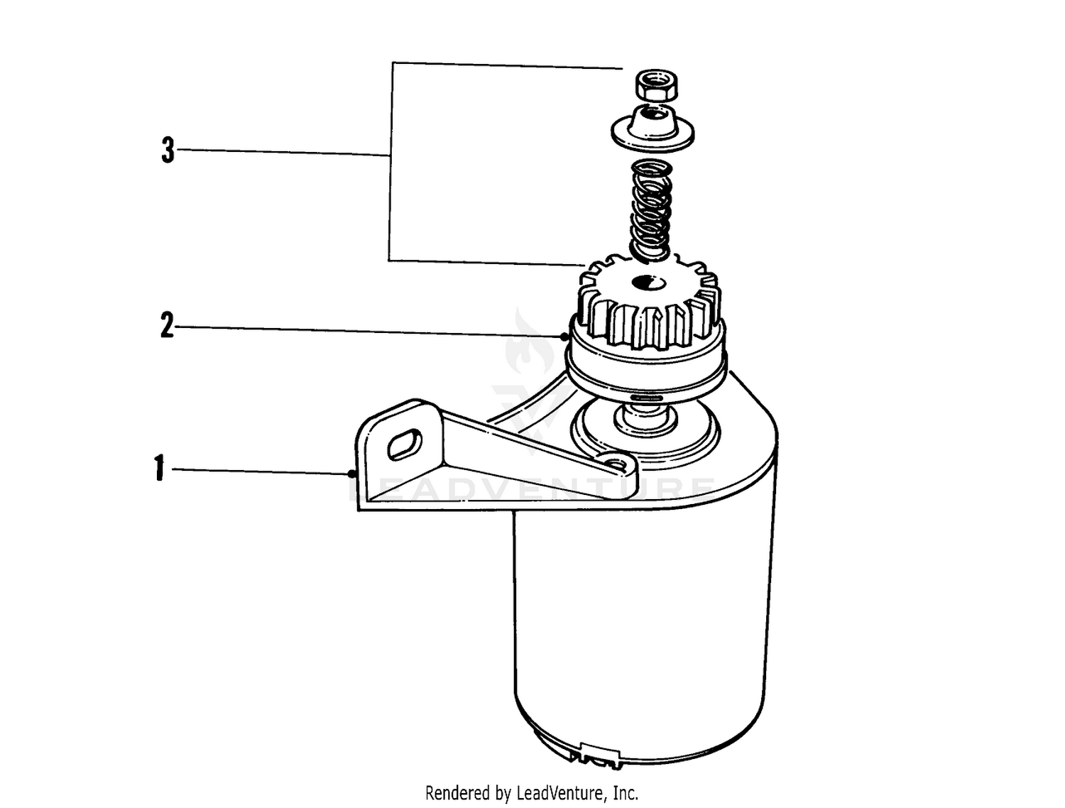 Starter Motor Assembly Model No. 18208  18257