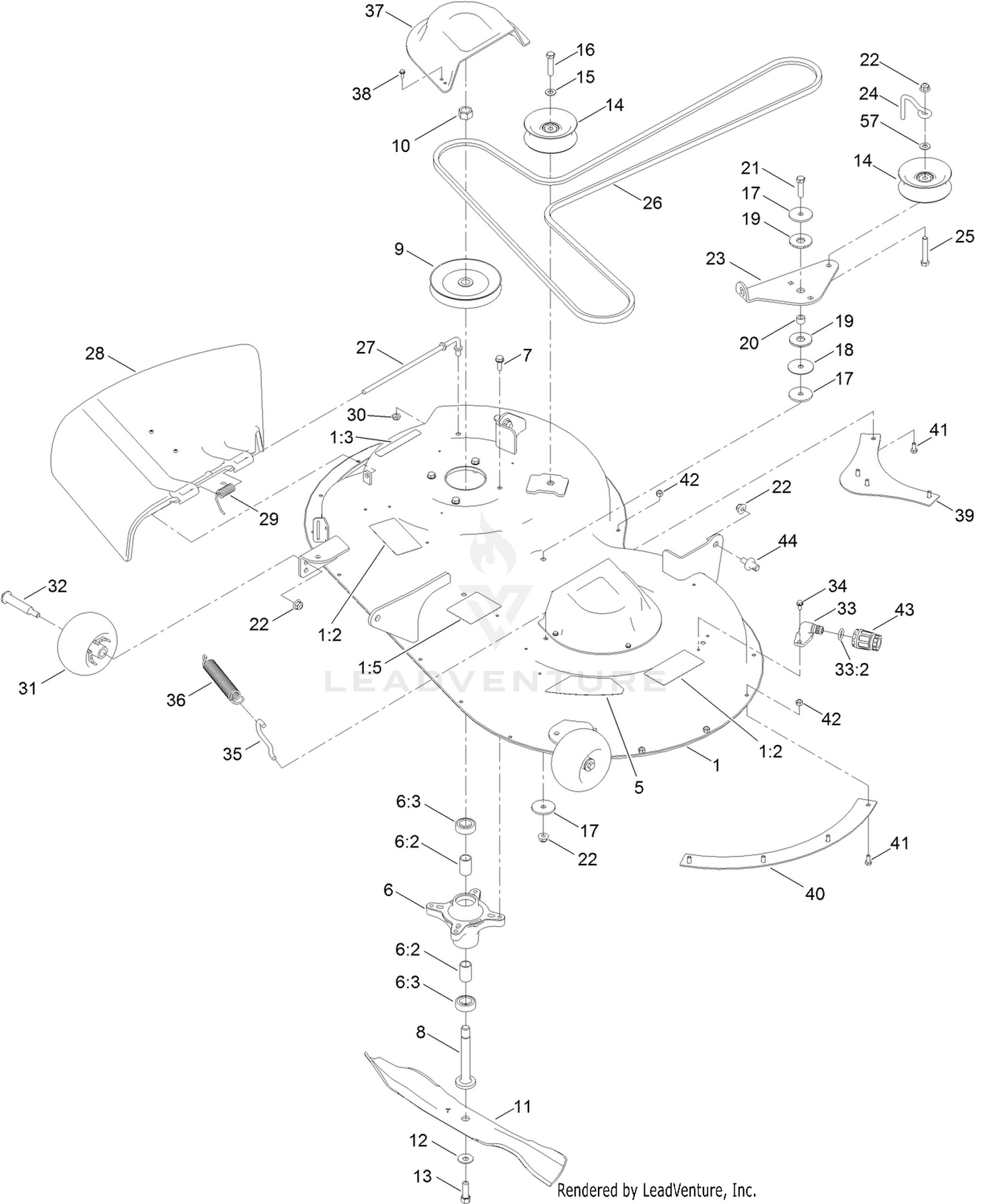 42 Inch Deck Assembly