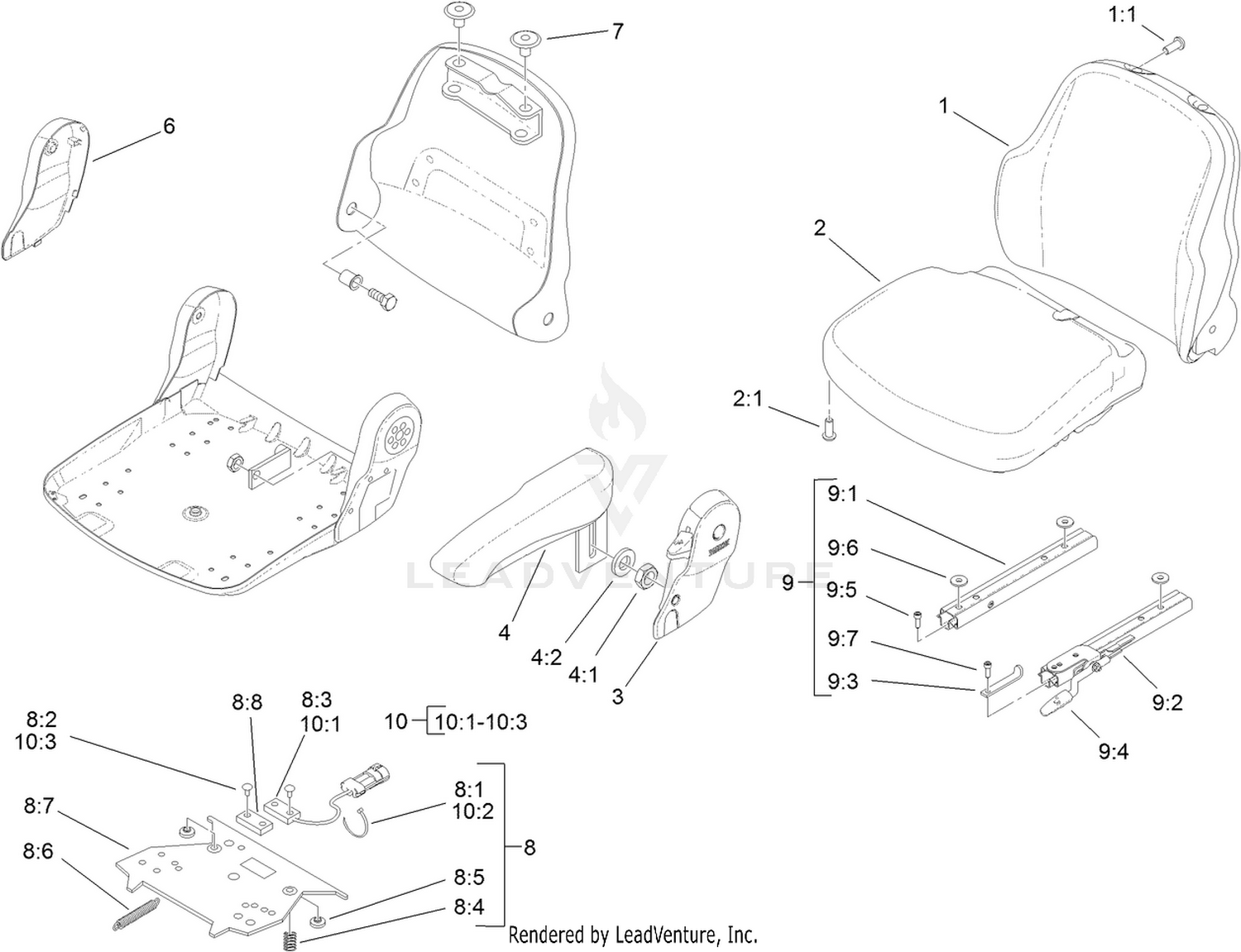 Vinyl Premium Seat Assembly No. 117-5676