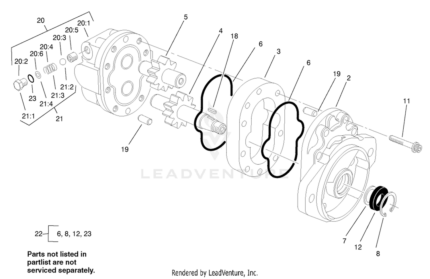 Motor Gear Assembly No. 93-6975