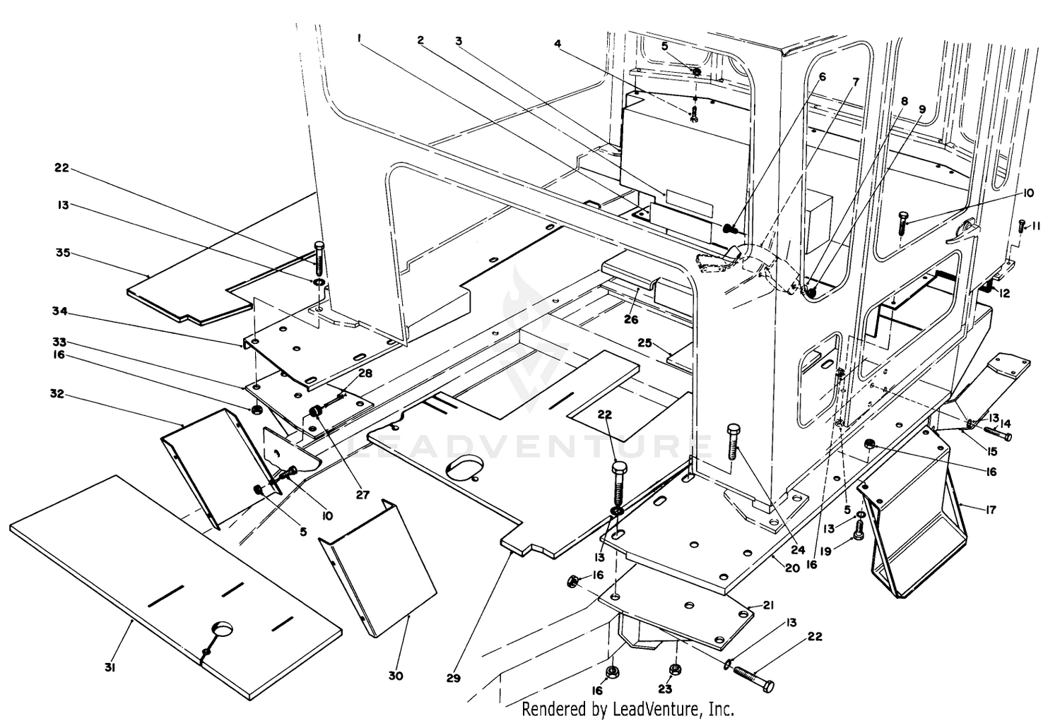 Cab Mounting Kit No. 70159 (optional)