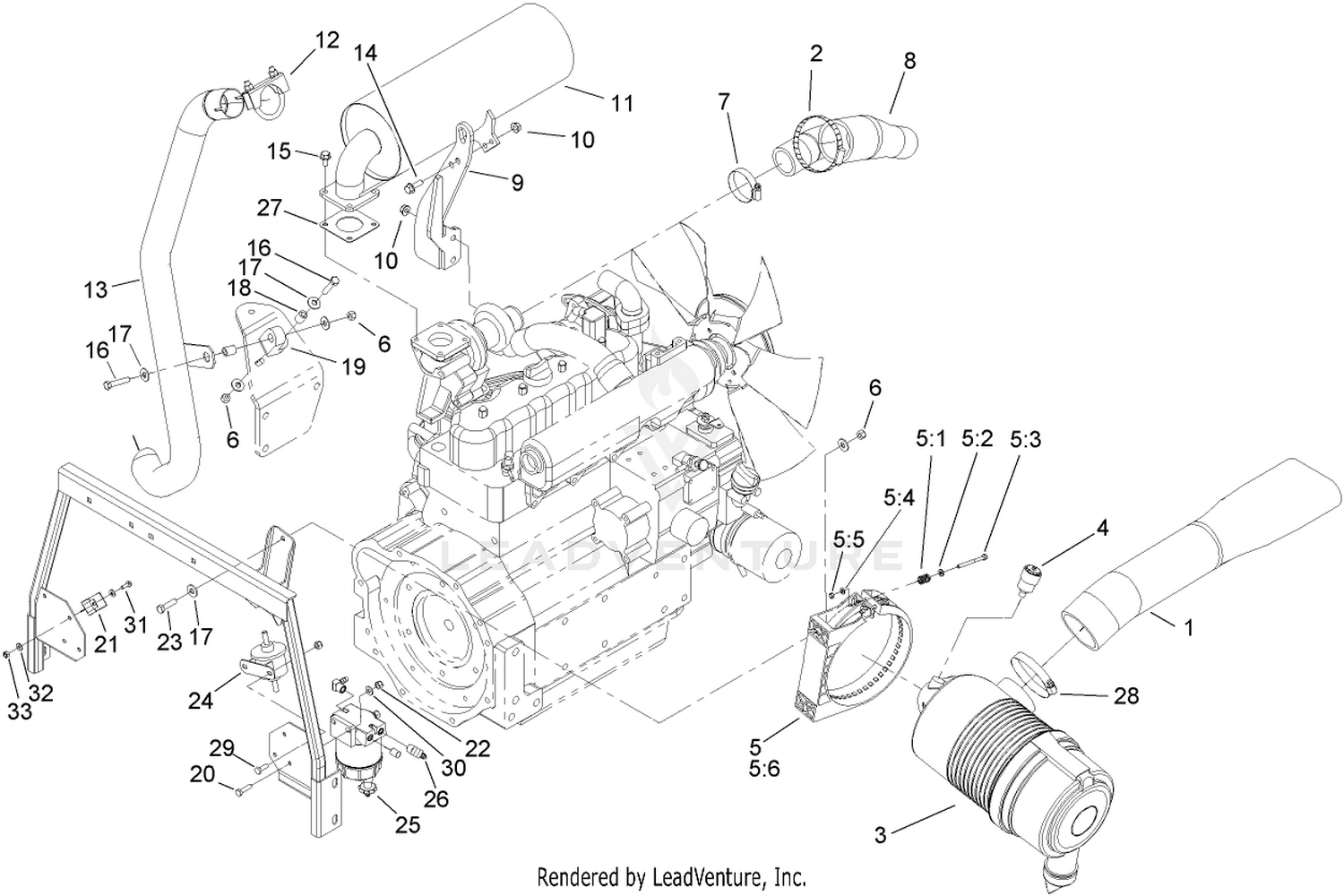 Air Cleaner and Muffler Assembly