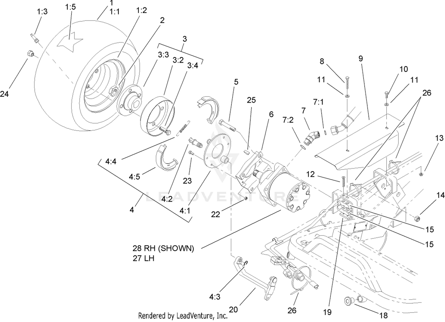Front Wheel and Brake Assembly