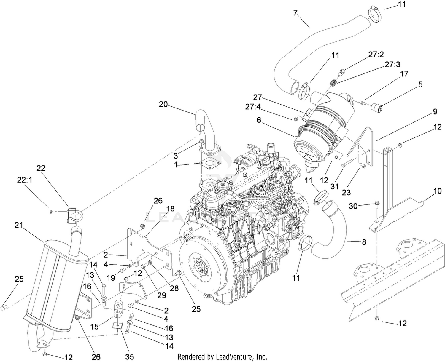 Engine Intake and Exhaust Assembly