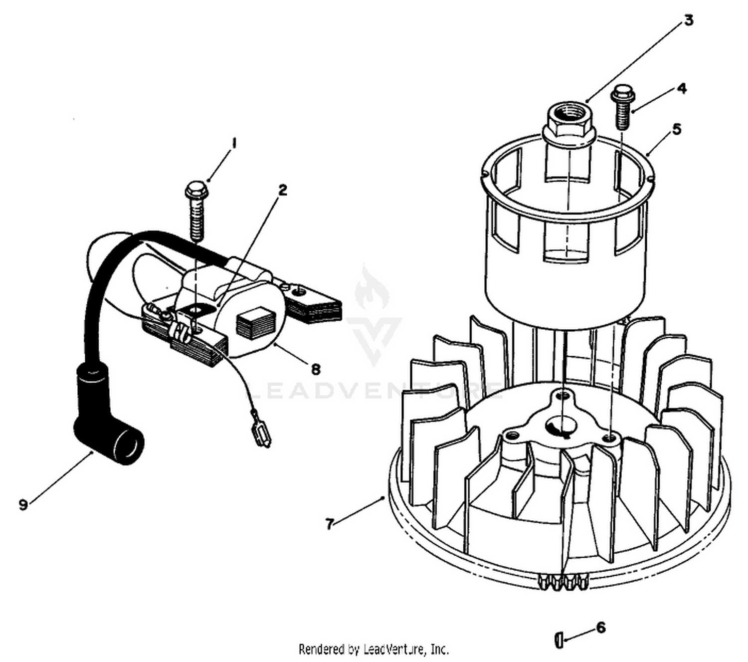 Magneto  Flywheel Assembly (engine No. Vmm1-7)