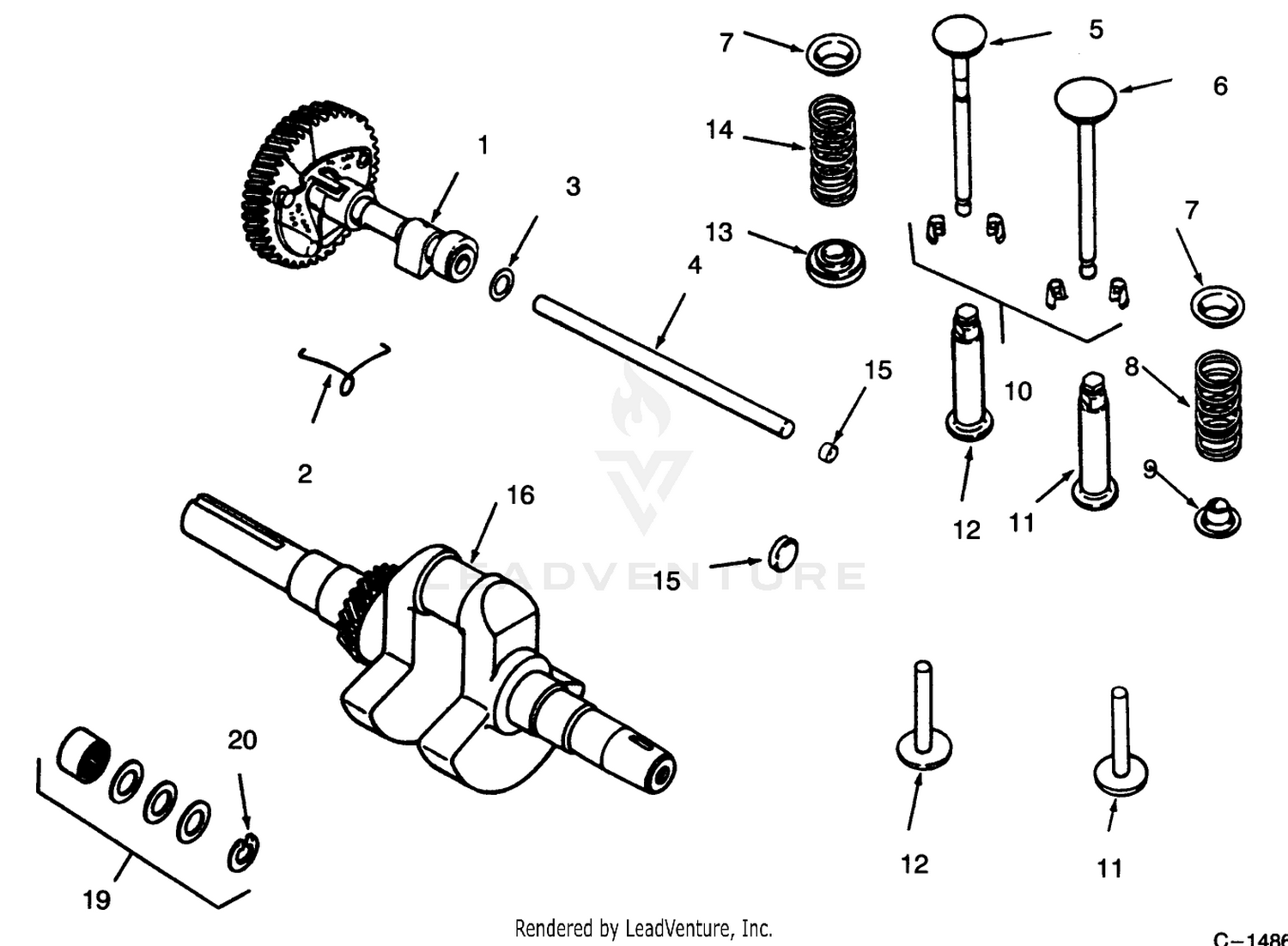 Camshaft, Crankshaft And Valves