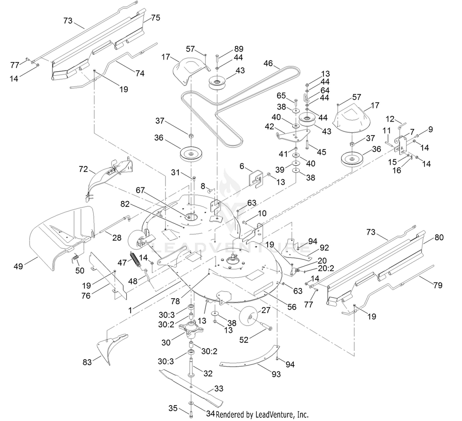 42 Inch Deck Assembly
