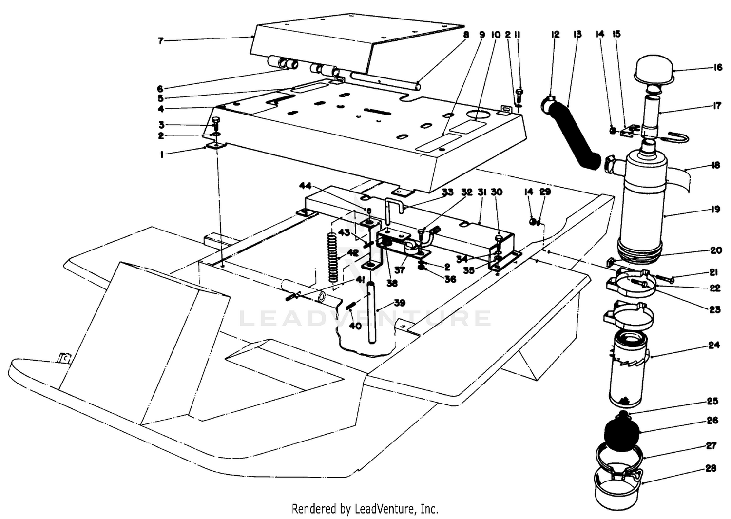 Seat Mount And Air Cleaner Assembly