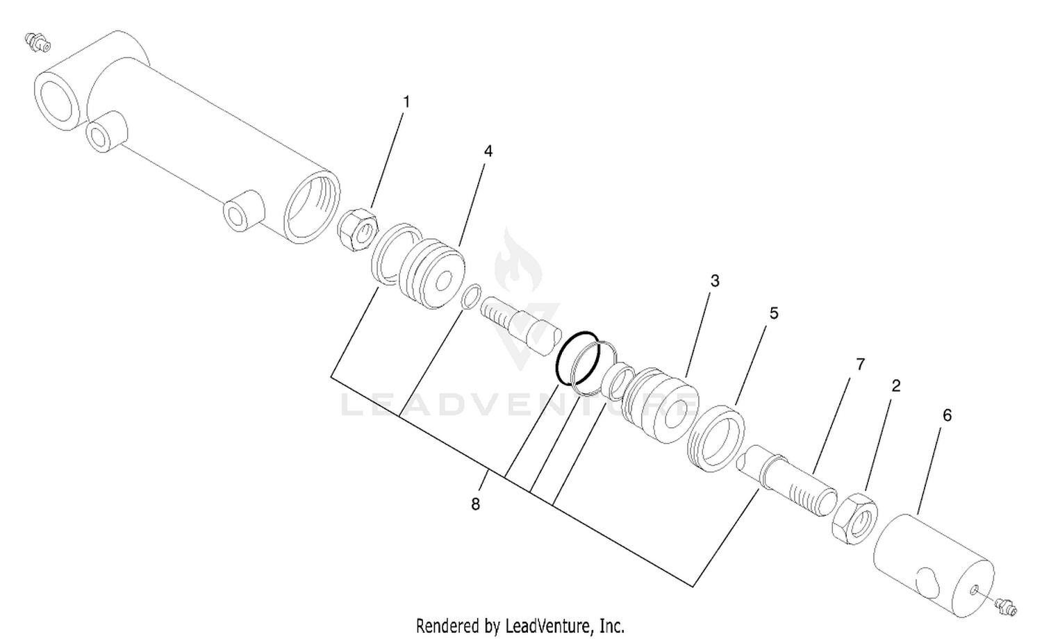 Hydraulic Cylinder Assembly No. 95-8978
