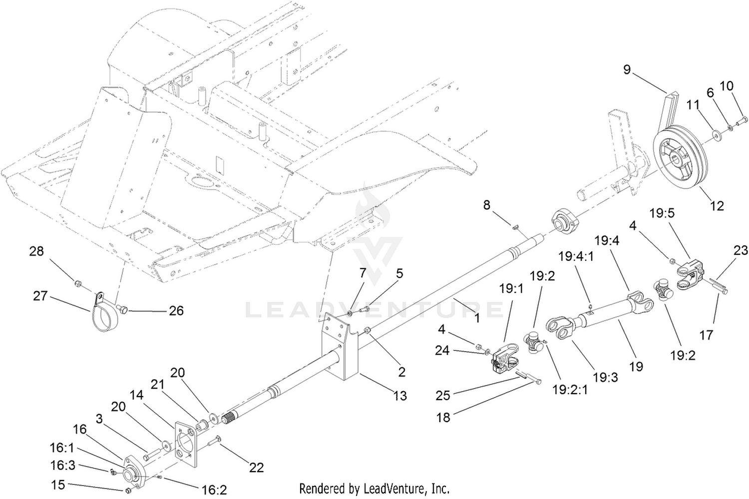 Power-Take-Off and Shaft Assembly