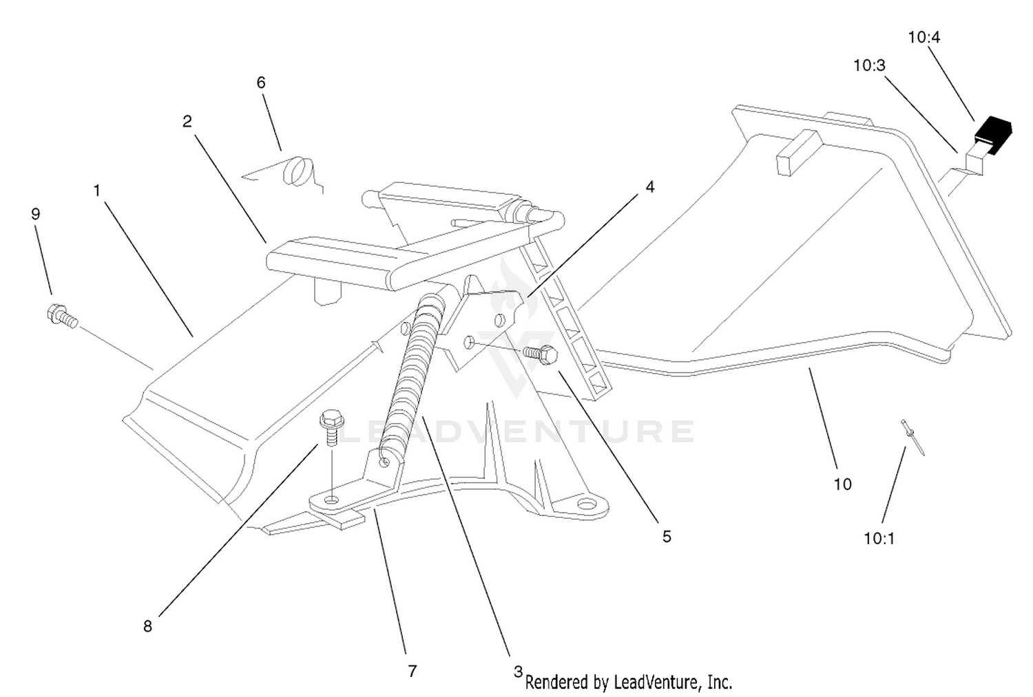Rear Bag Discharge Chute Assembly (Model 20037 only)