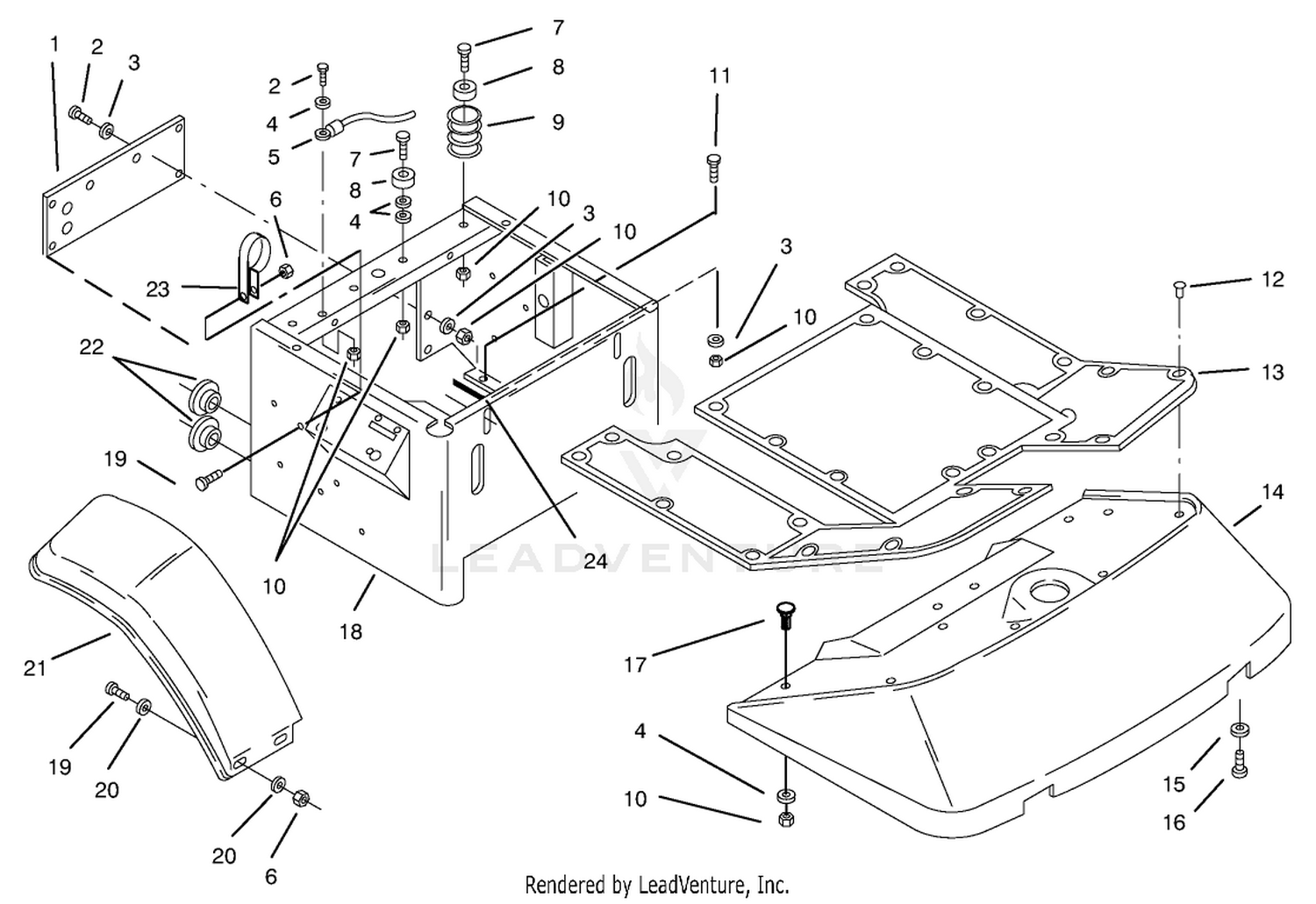 Fenders  Floor Pan Assembly