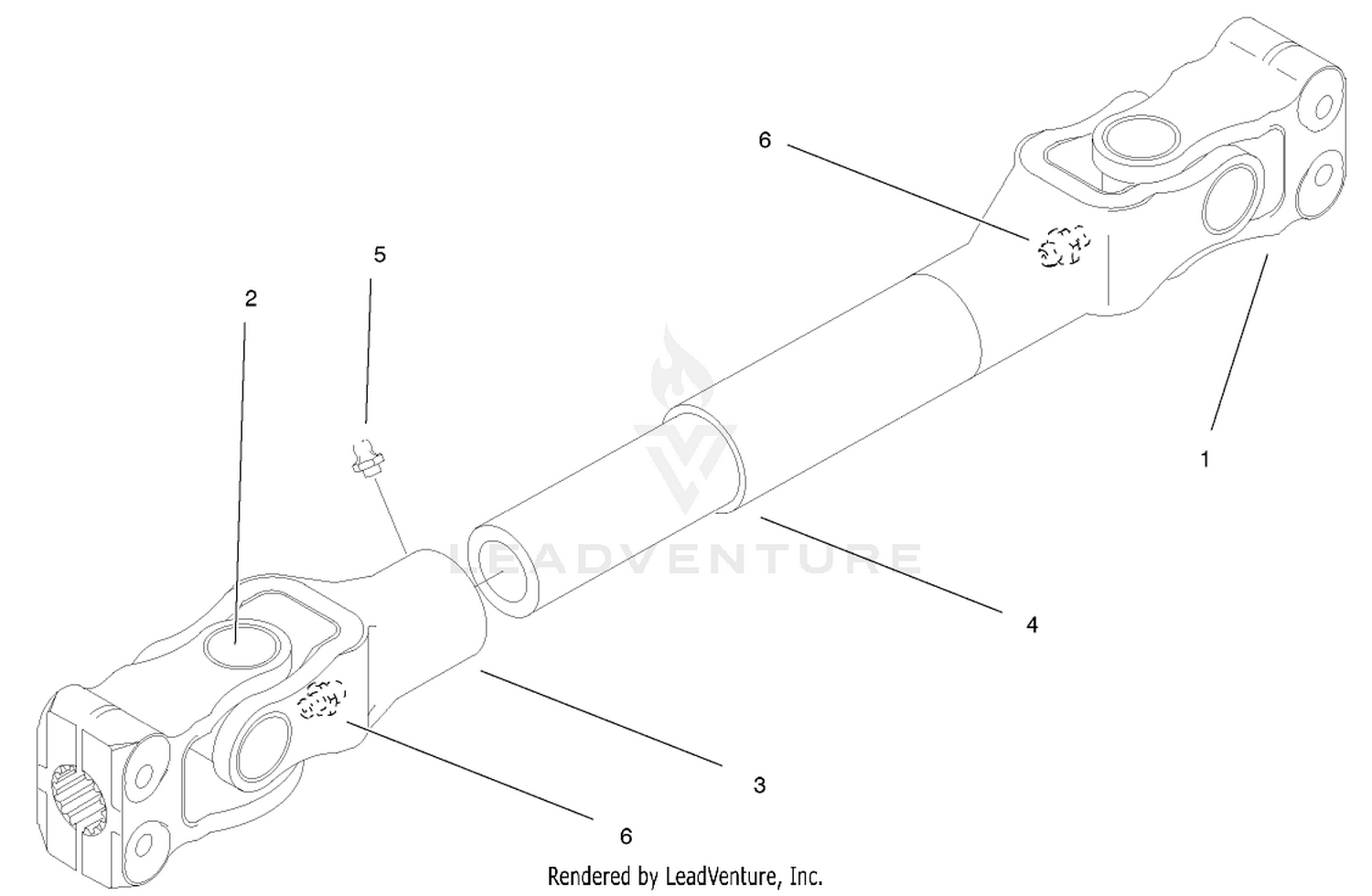 4wd Drive Shaft Asm No. 93-5042 (model 30302 Only)