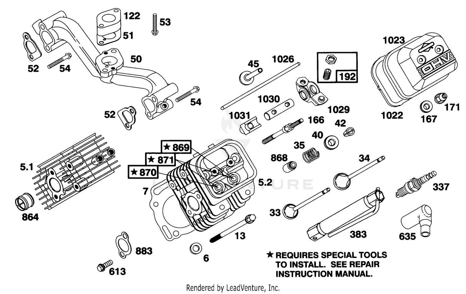 Engine Briggs  Stratton Model 303447-0446-01 2