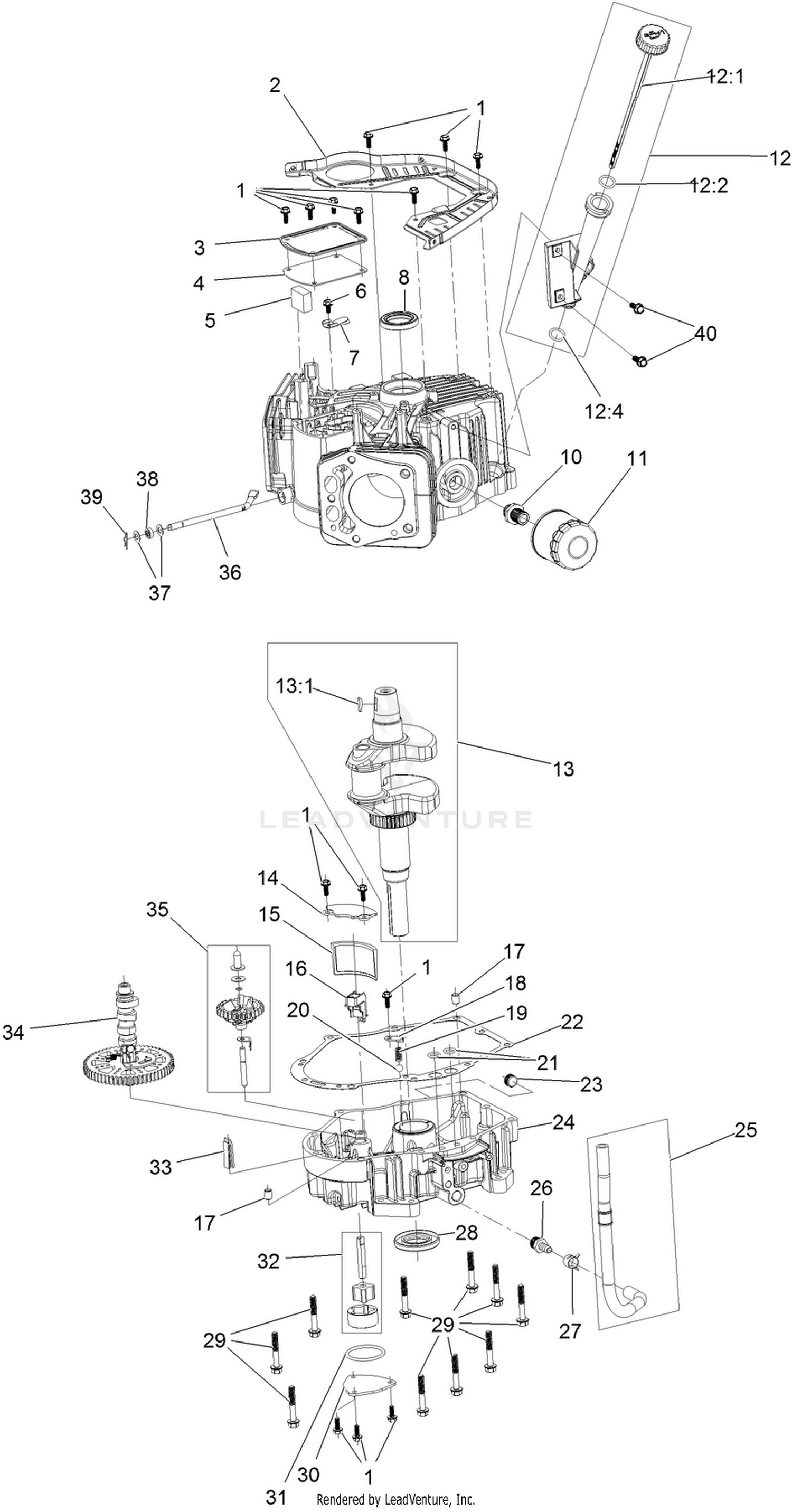 Crankcase and Crankshaft Assembly