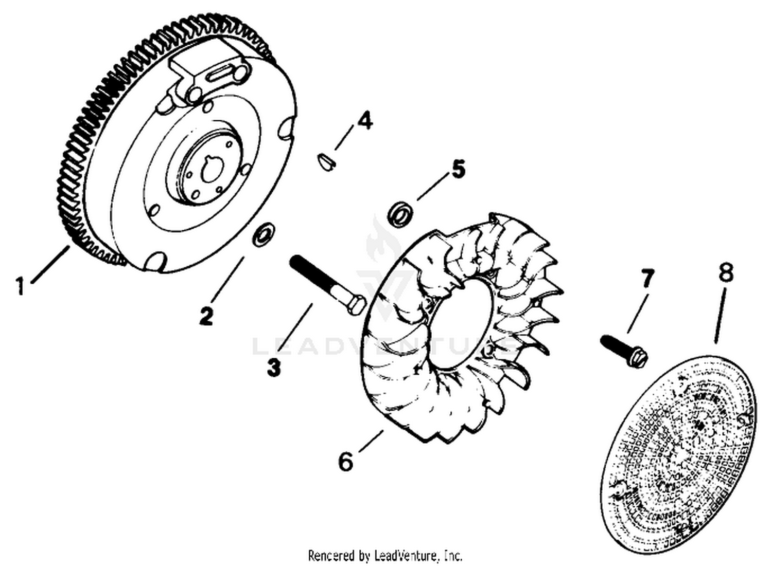 Flywheel-Engine Assembly-Kohler Model No. M16s-711533