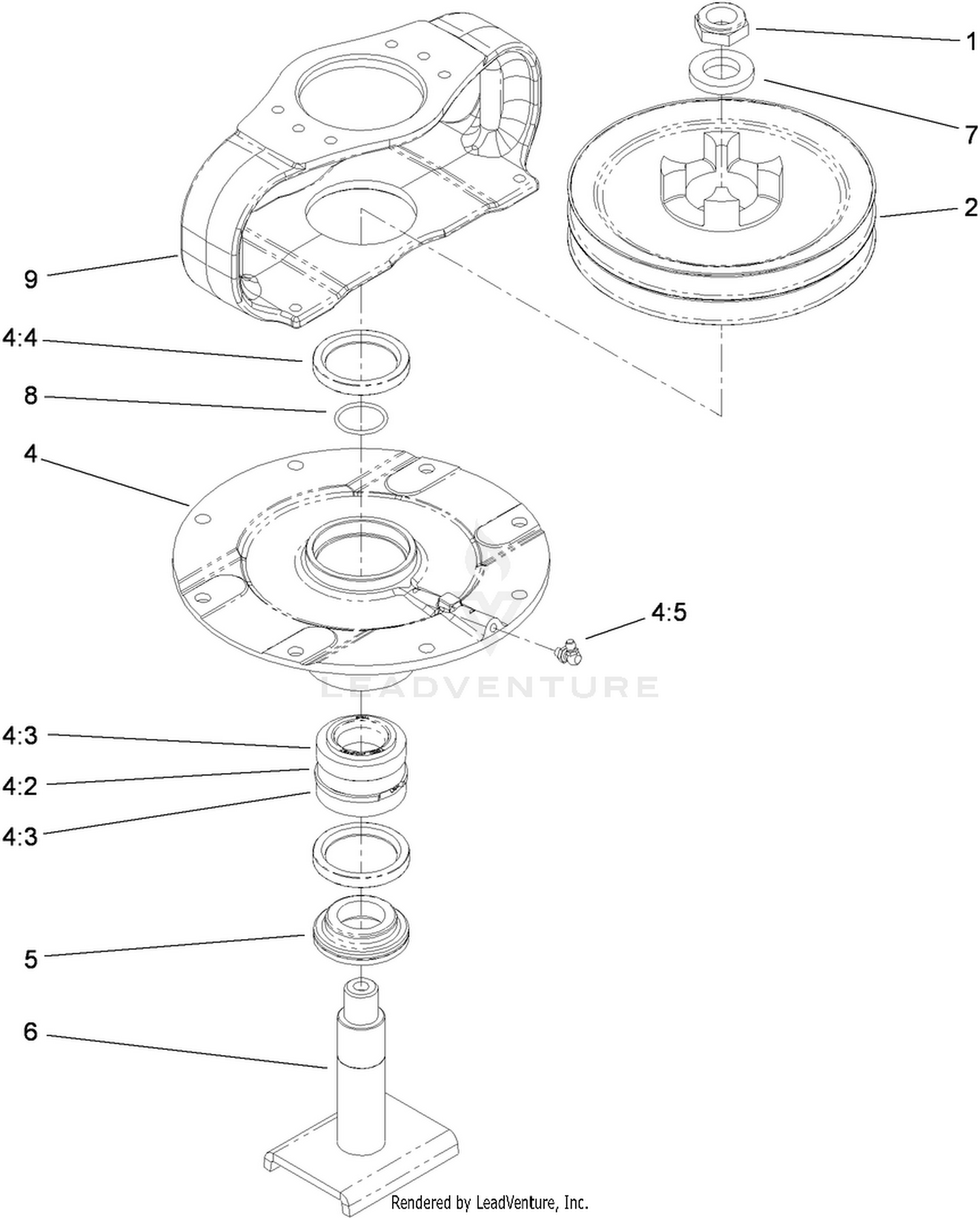 Double Driven Spindle Assembly No. 106-4270