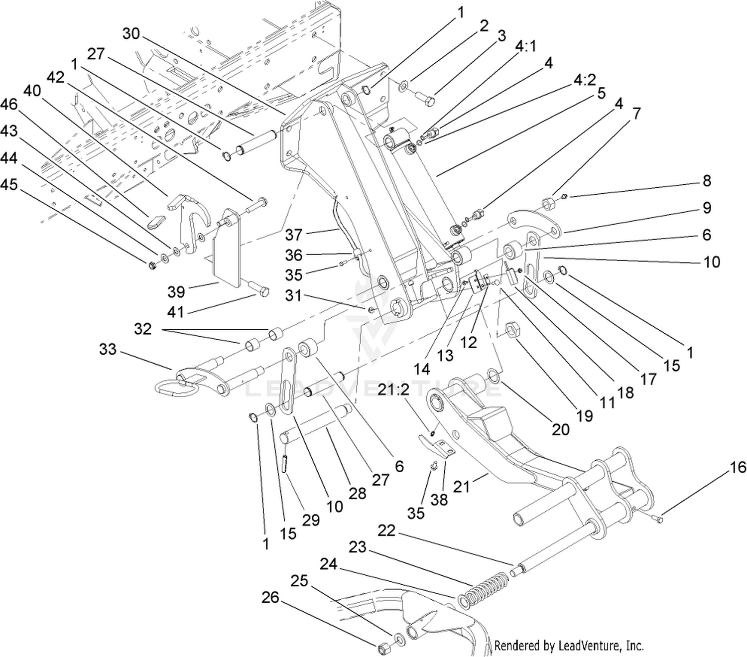 No. 6 and 7 Lift Arm Assembly