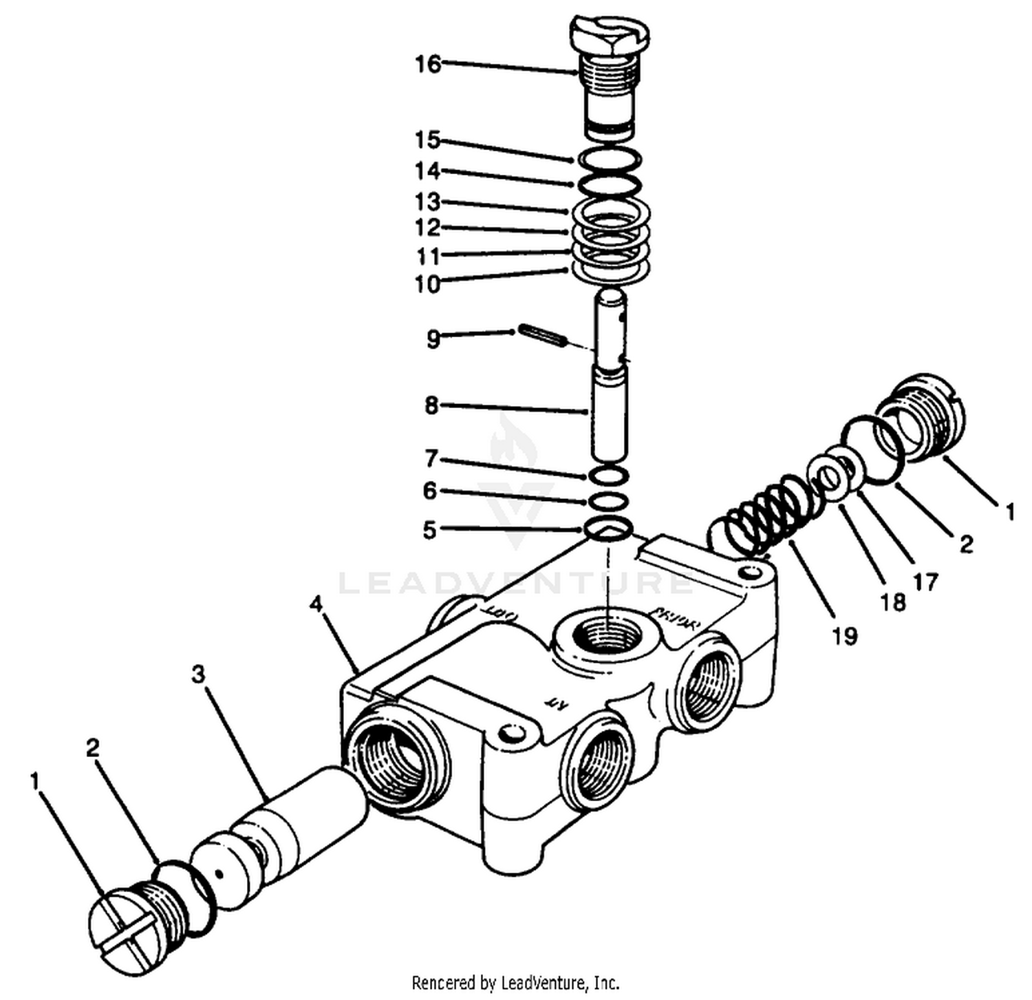 Priority Flow Control Valve 58-5490 Model No. 03702  58-5491 Model No. 03703