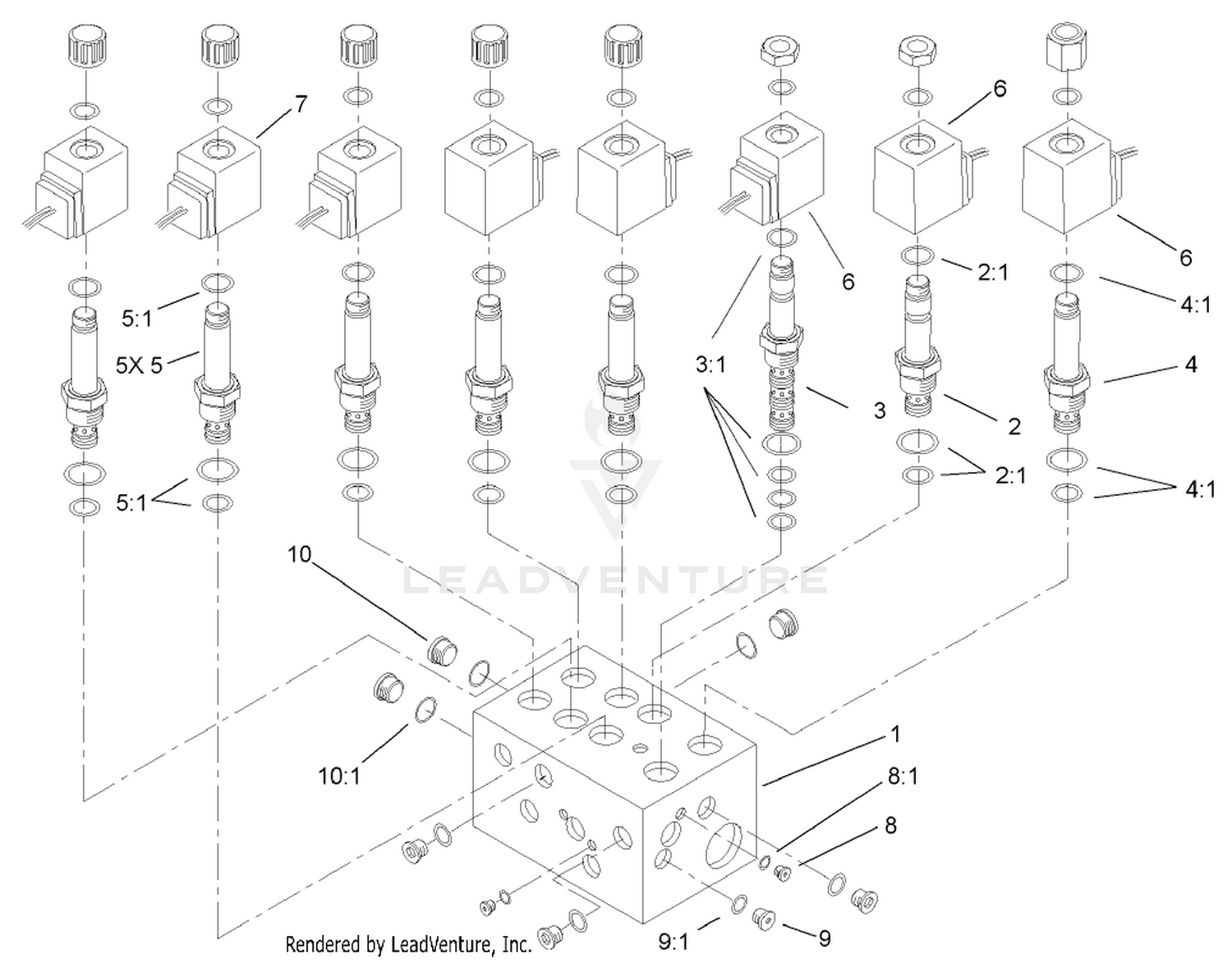 Lift Block Manifold Assembly No. 105-7908
