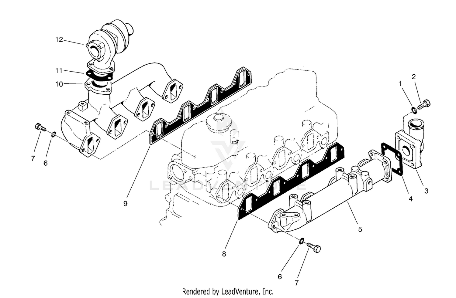 Intake  Exhaust Manifold Assembly