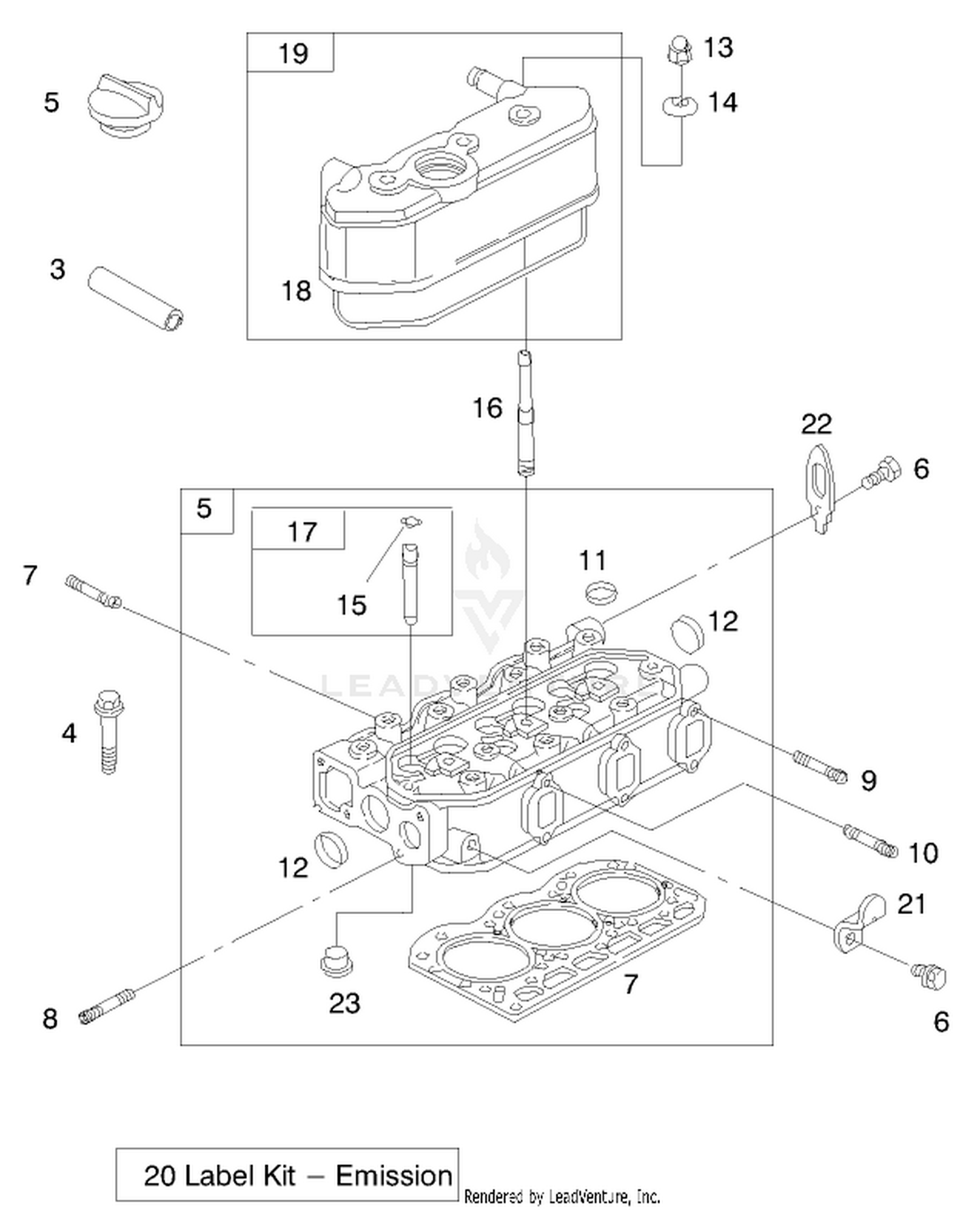 Engine Assembly (serial No. 99000001-9900130)(model 73590) 3