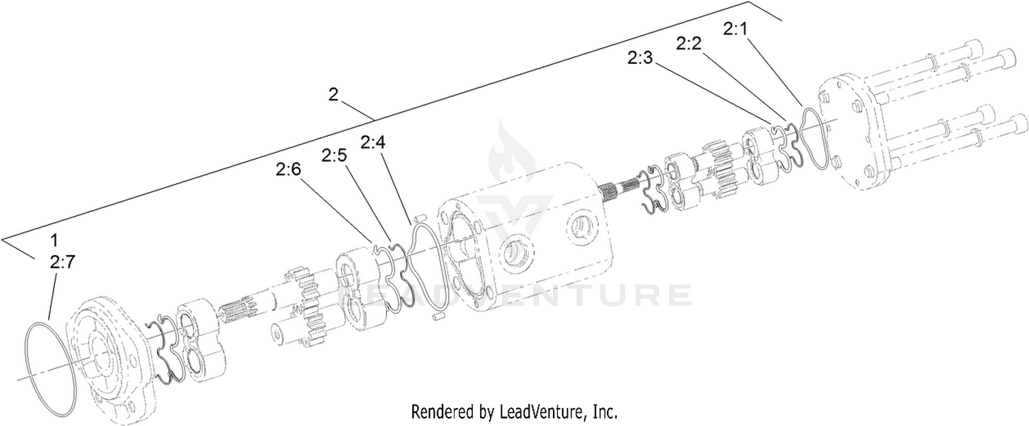 Hydraulic Gear Pump Assembly No. 114-9956