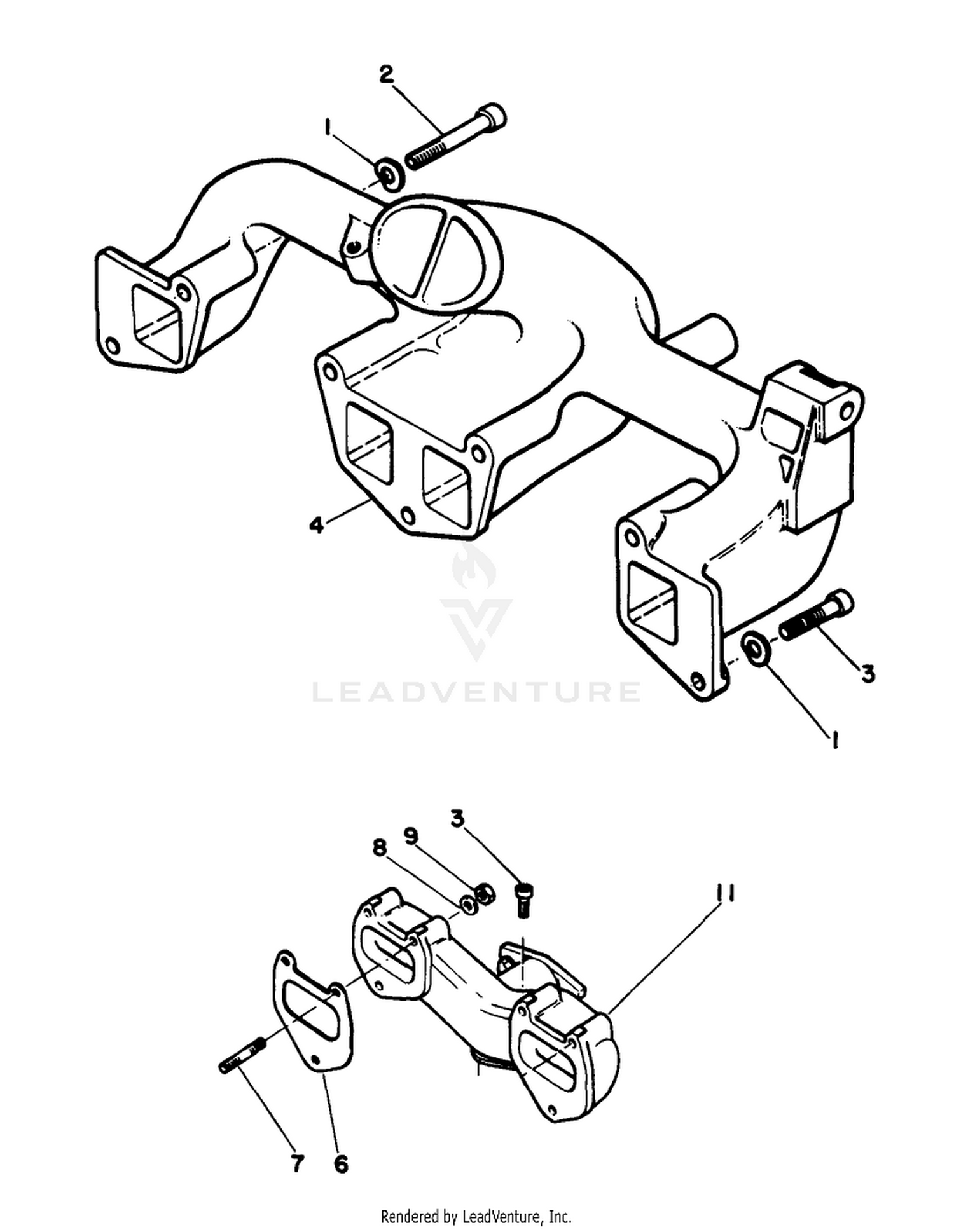 Intake  Exhaust Manifold Assembly