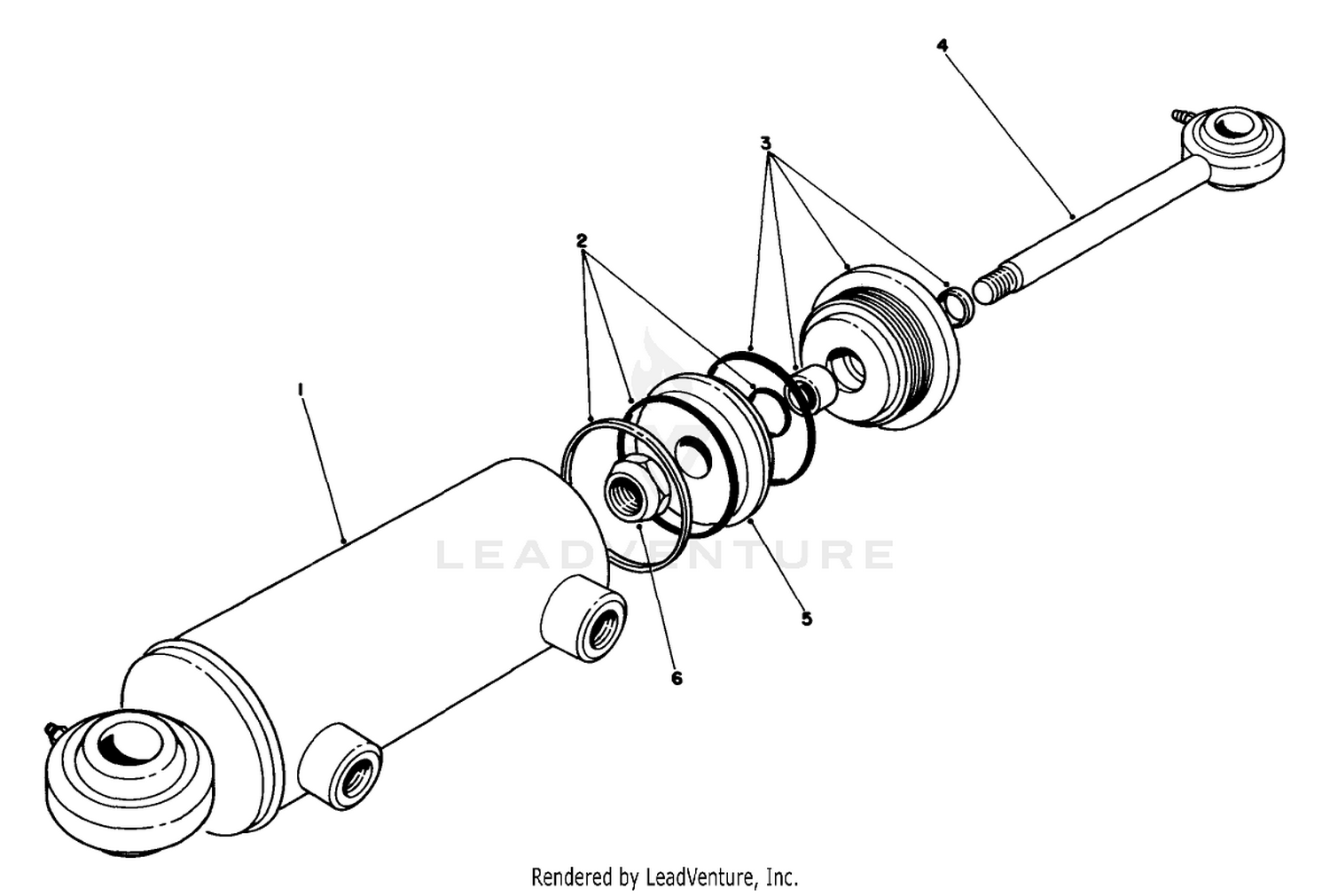 Hydraulic Steering Cylinder Assembly No. 63-9240