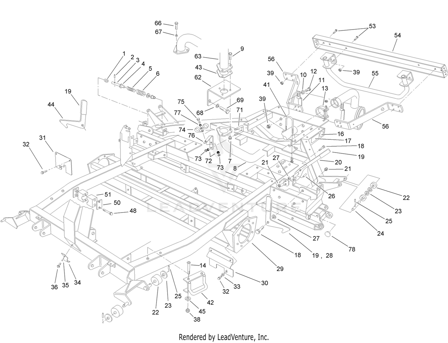 Frame and Muffler Assembly