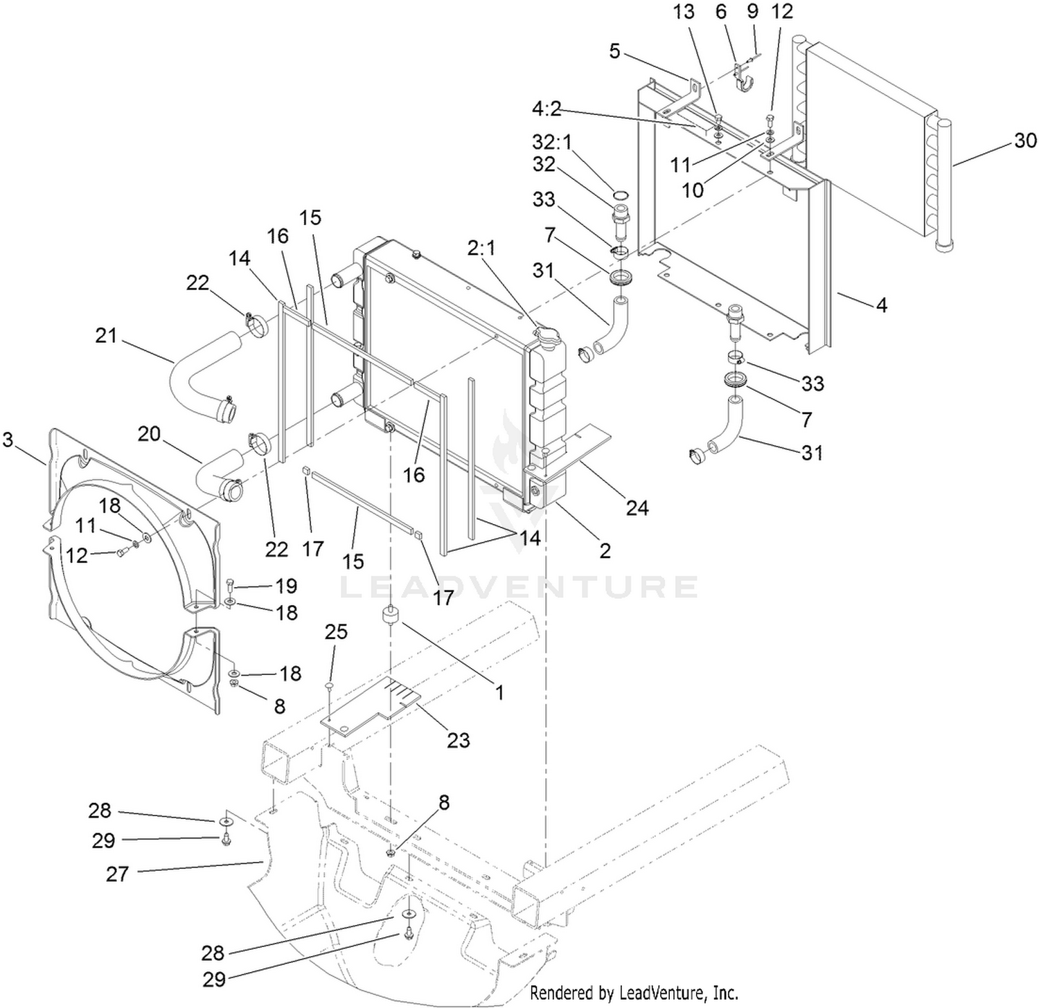 Radiator and Shroud Assembly