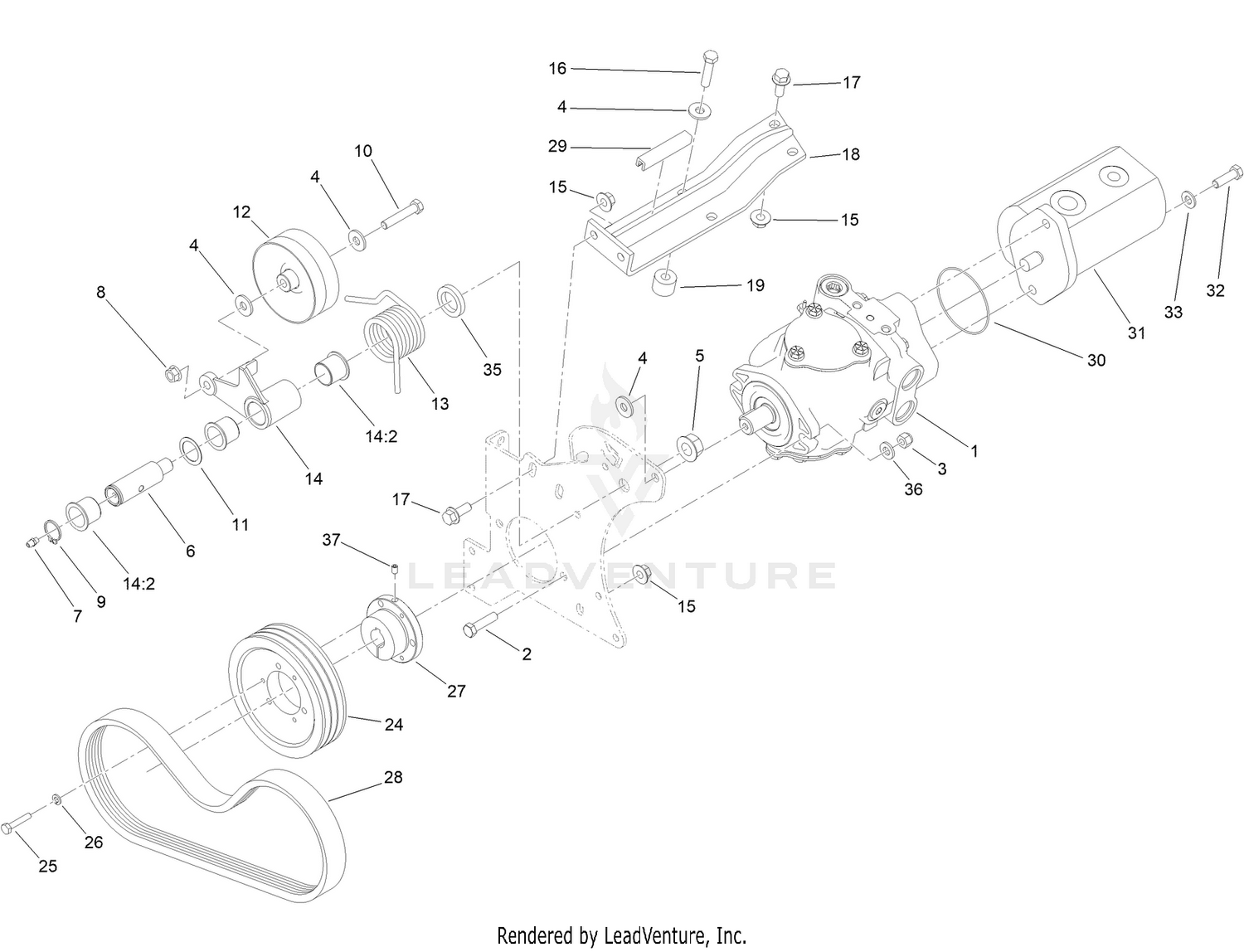 Gear Pump and Piston Pump Assembly