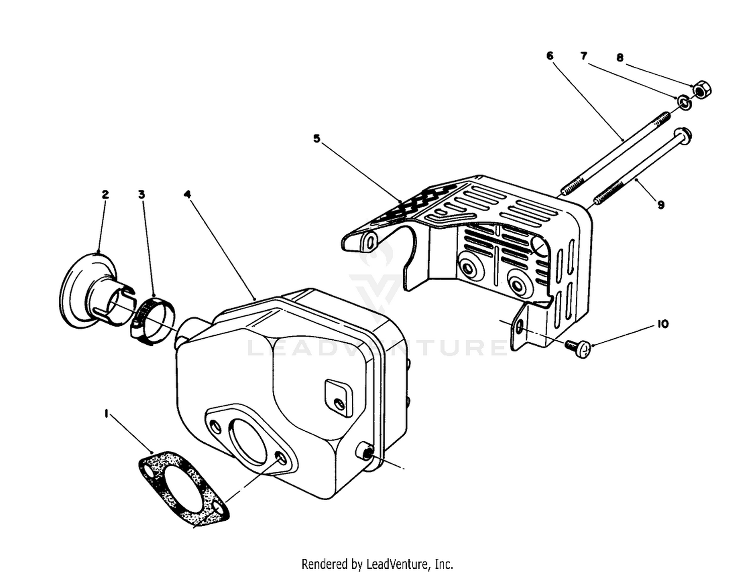 Muffler Assembly (engine No. 47ph7) (engine No. 47pg6)