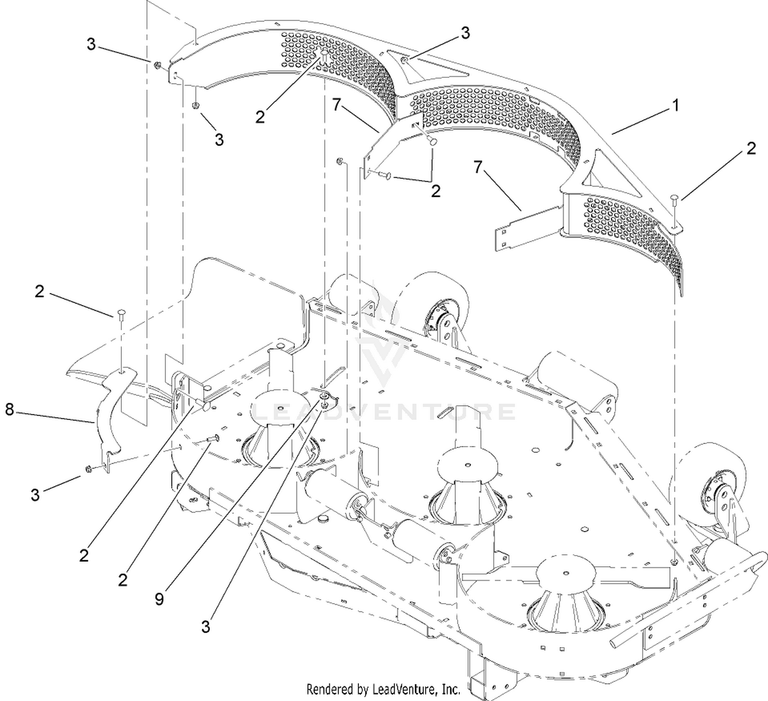 60 Inch Mulcher Kit Assembly